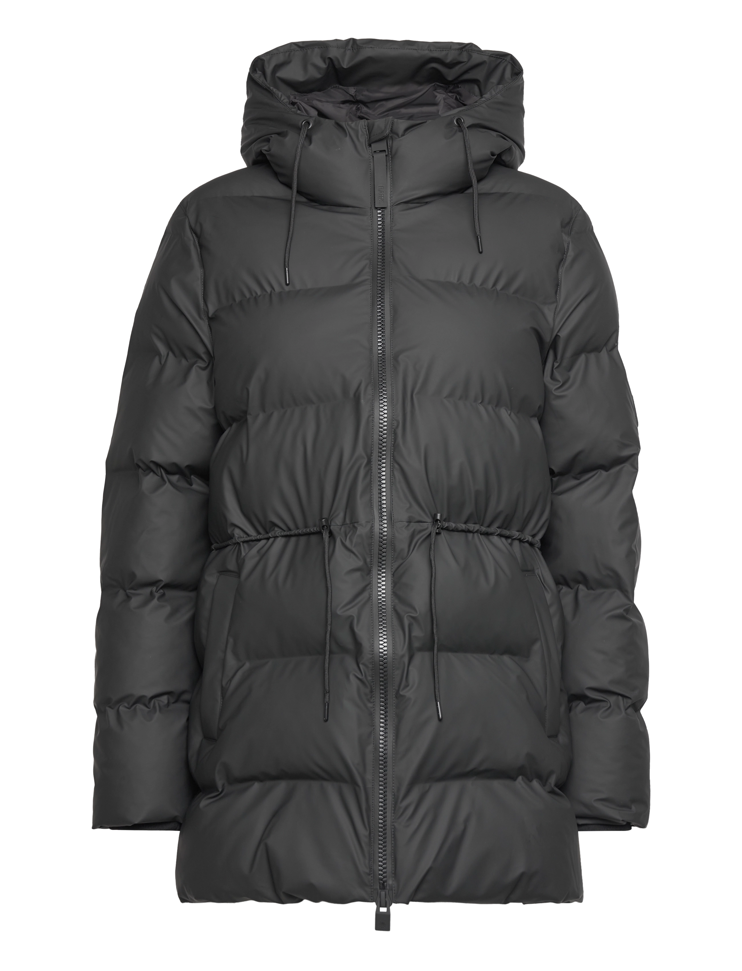 RAINS Alta Long Puffer String W Jacke W3T4 Schwarz - S - Damen