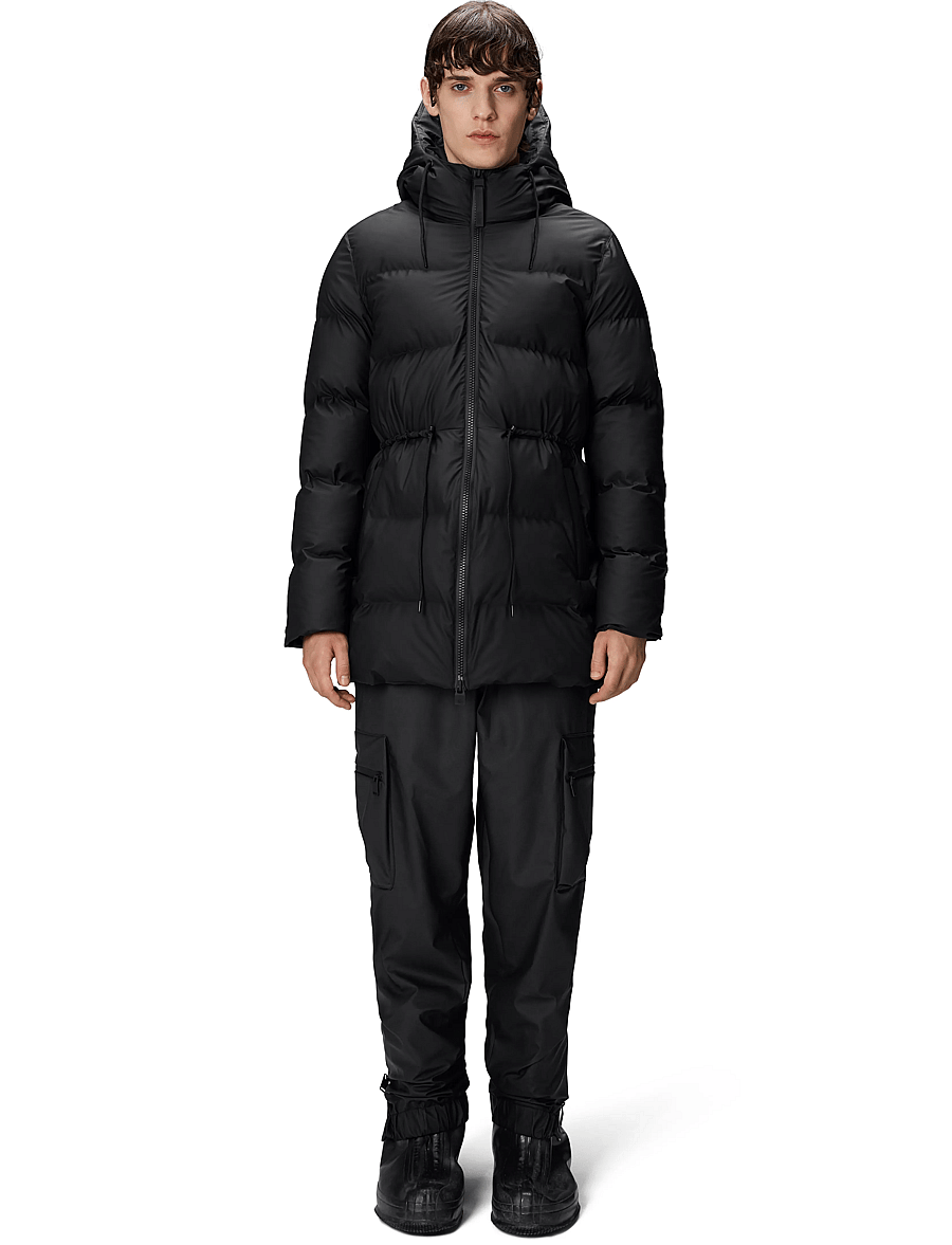 Rains - Alta Long Puffer String W Jacket W3T4 - winterjacken - black - 0