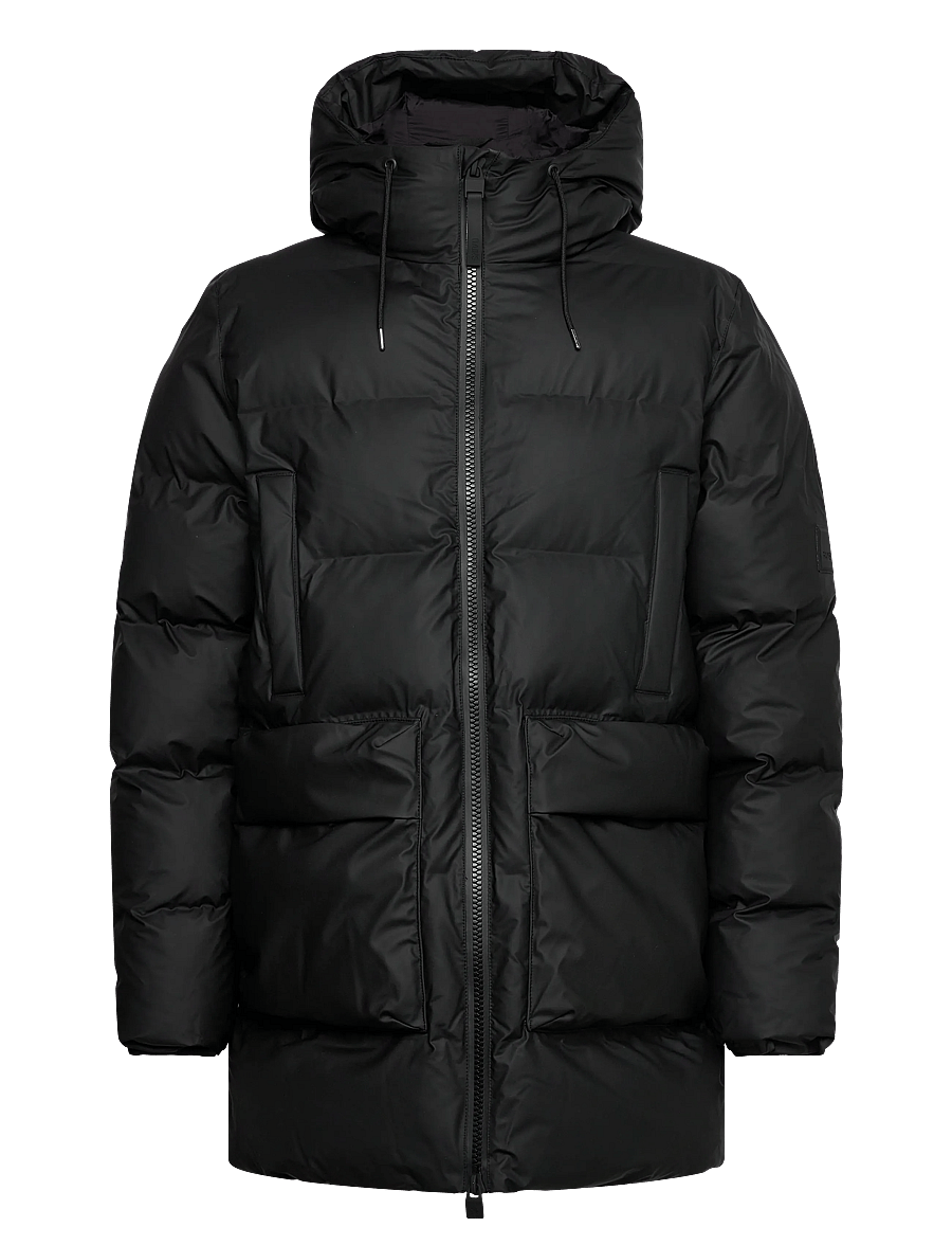 Rains - Alta Long Puffer Cargo Jacket W3T4 - fodrade jackor - black - 1
