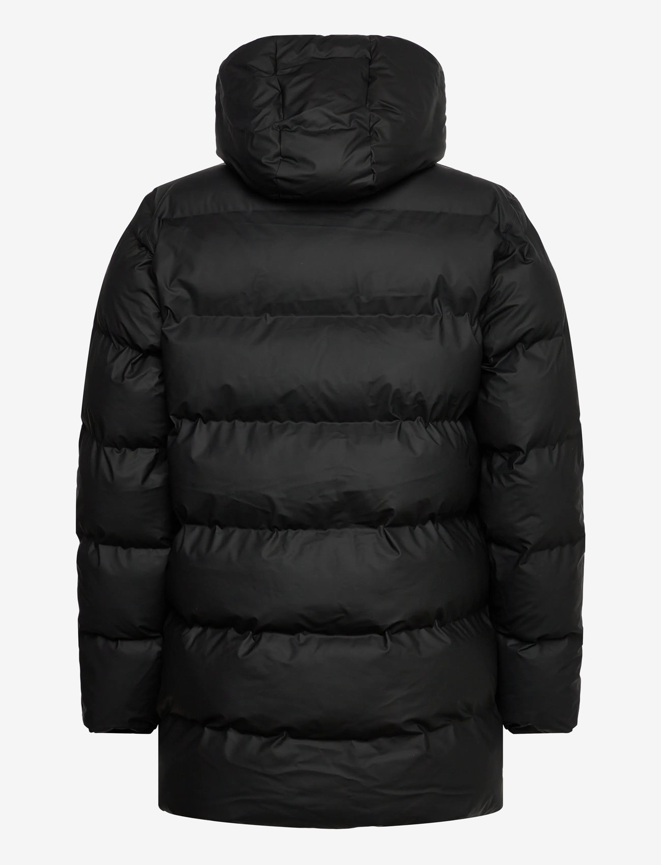 Rains - Alta Long Puffer Cargo Jacket W3T4 - padded jackets - black - 2