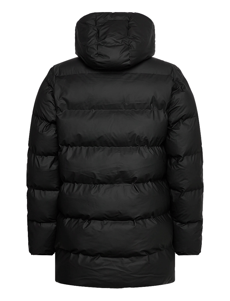 Rains - Alta Long Puffer Cargo Jacket W3T4 - padded jackets - black - 2