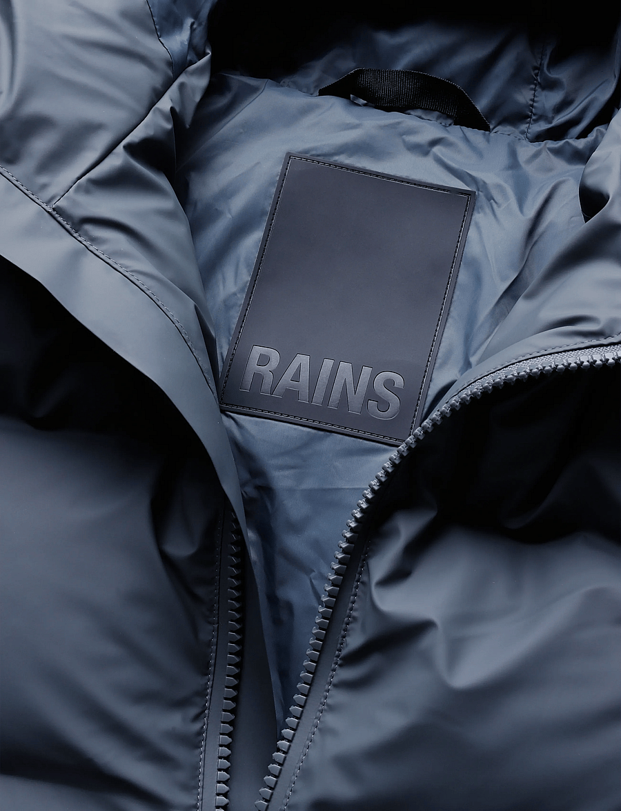 Rains - Alta Long Puffer Cargo Jacket W3T4 - fodrade jackor - dark grey - 2