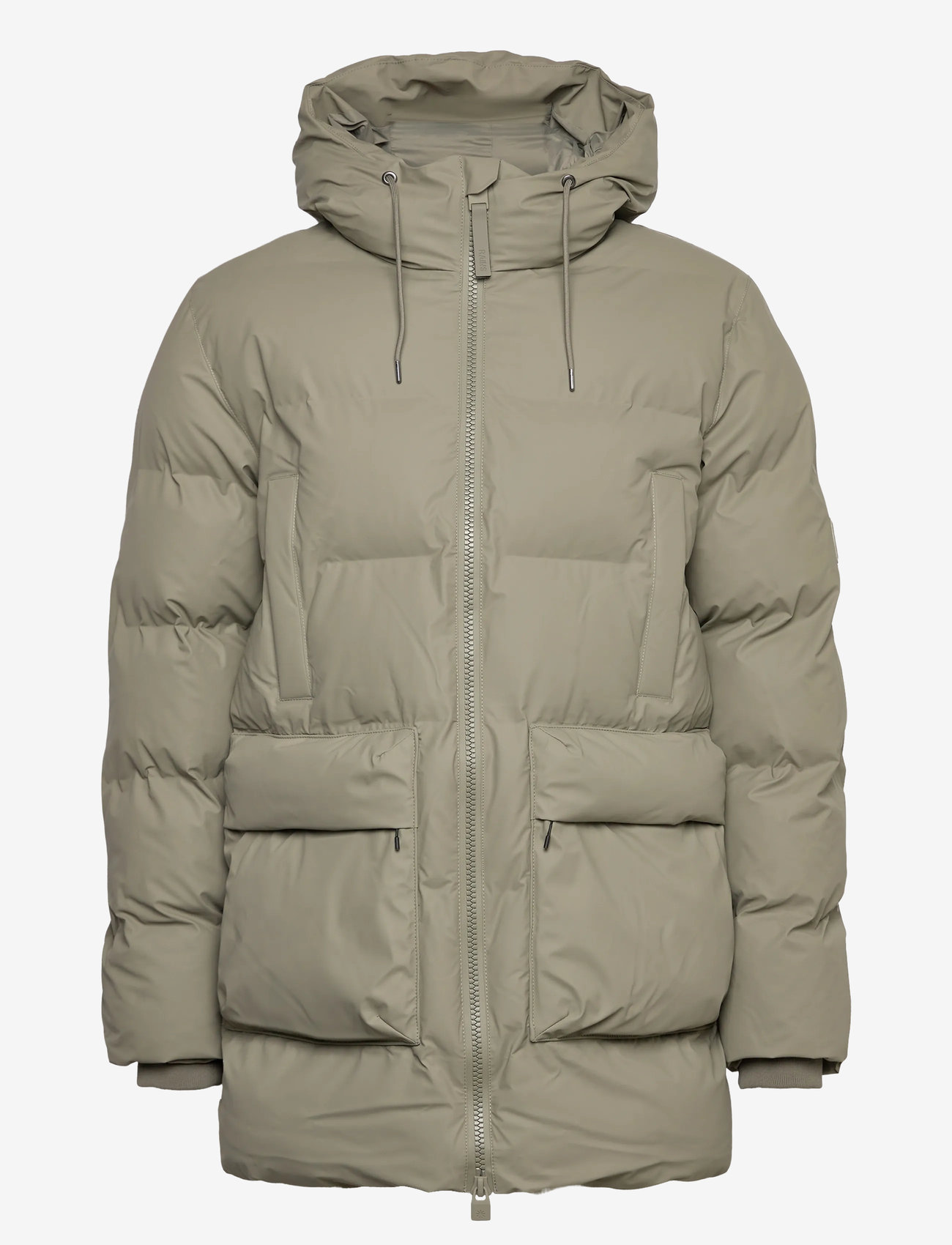 Rains - Alta Long Puffer Cargo Jacket W3T4 - padded jackets - drift - 0