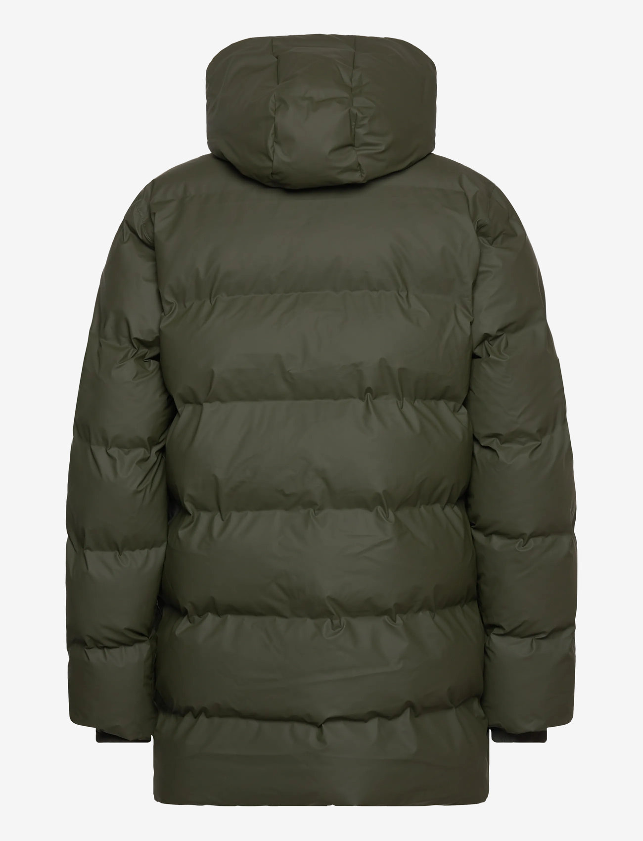 Rains - Alta Long Puffer Cargo Jacket W3T4 - forede jakker - green - 2