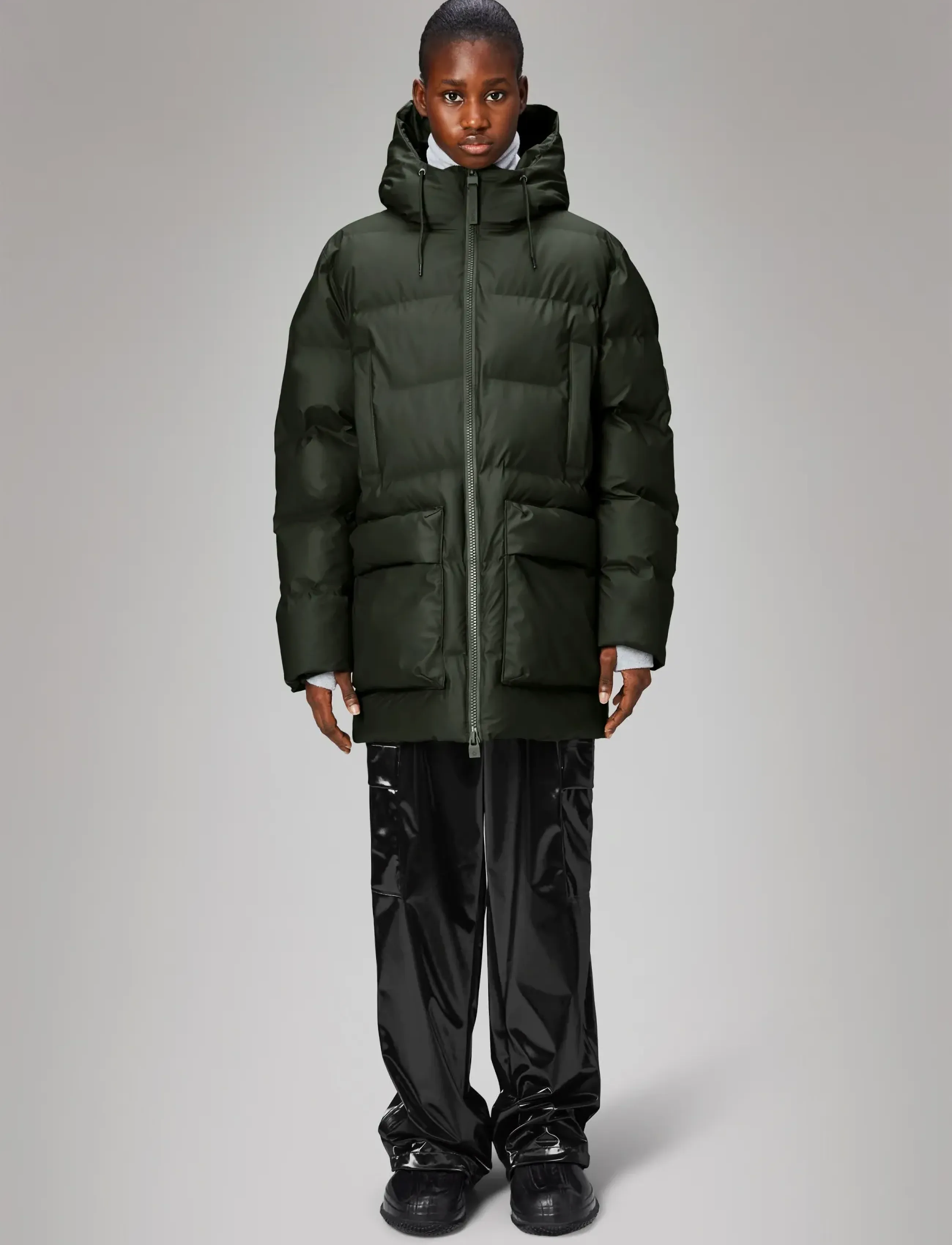 Unisex Alta Long Puffer Cargo Jacket W3T4 2