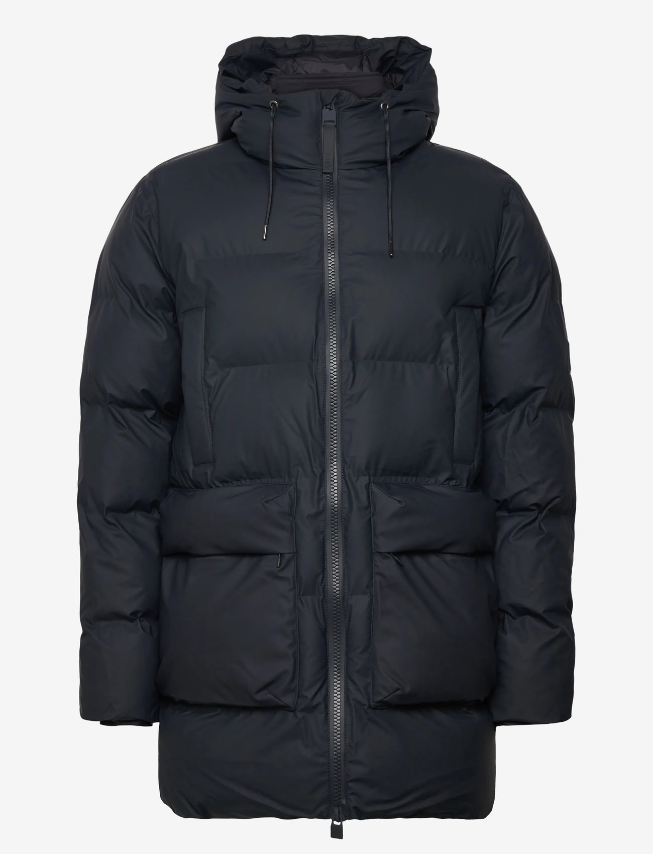 Rains - Alta Long Puffer Cargo Jacket W3T4 - forede jakker - navy - 1