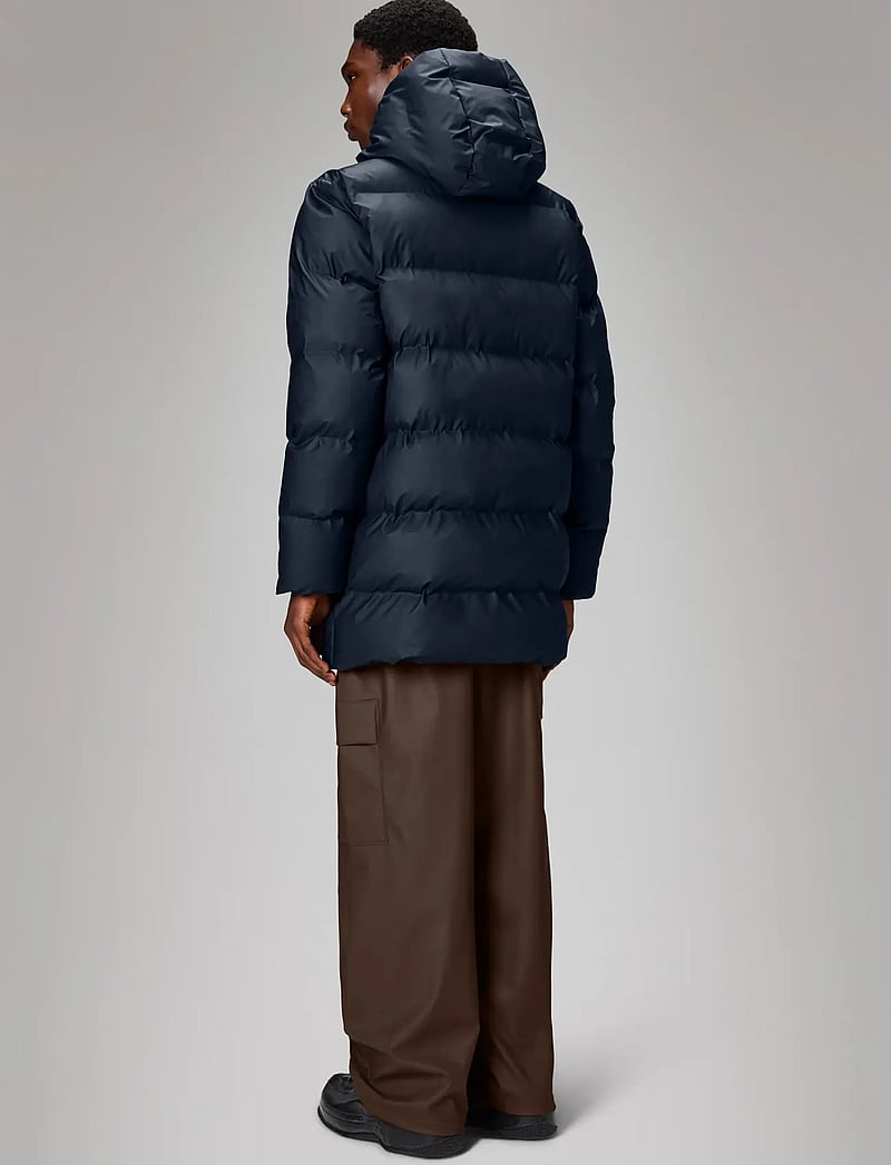 Rains - Alta Long Puffer Cargo Jacket W3T4 - forede jakker - navy - 5
