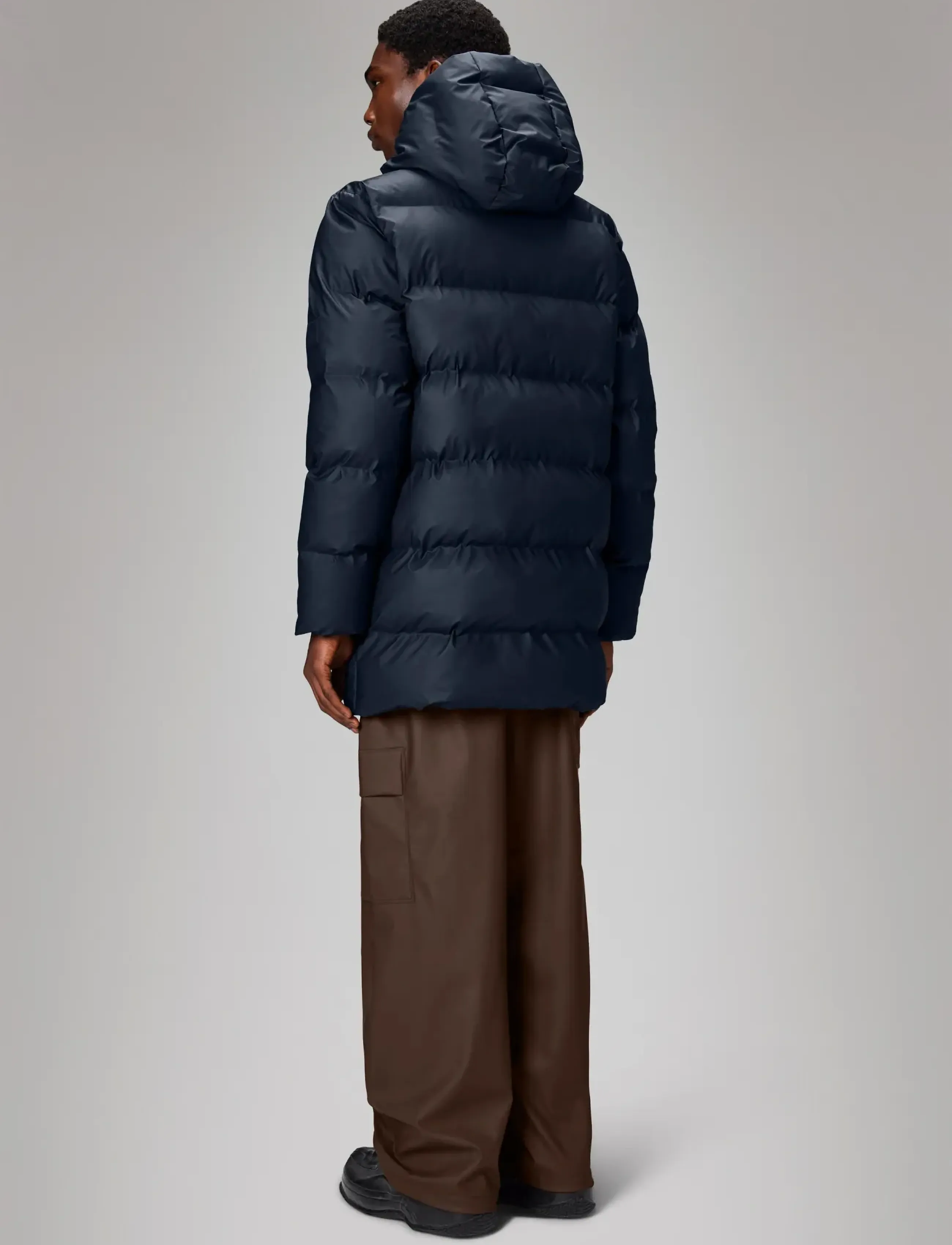 Rains - Alta Long Puffer Cargo Jacket W3T4 - gefütterte jacken - navy - 5