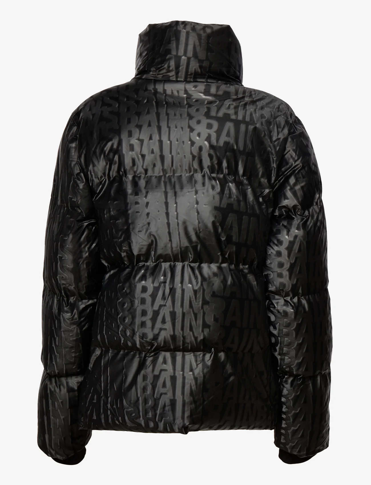 Rains - Boxy Puffer Jacket - Žieminės striukės - 53 black monogram - 1
