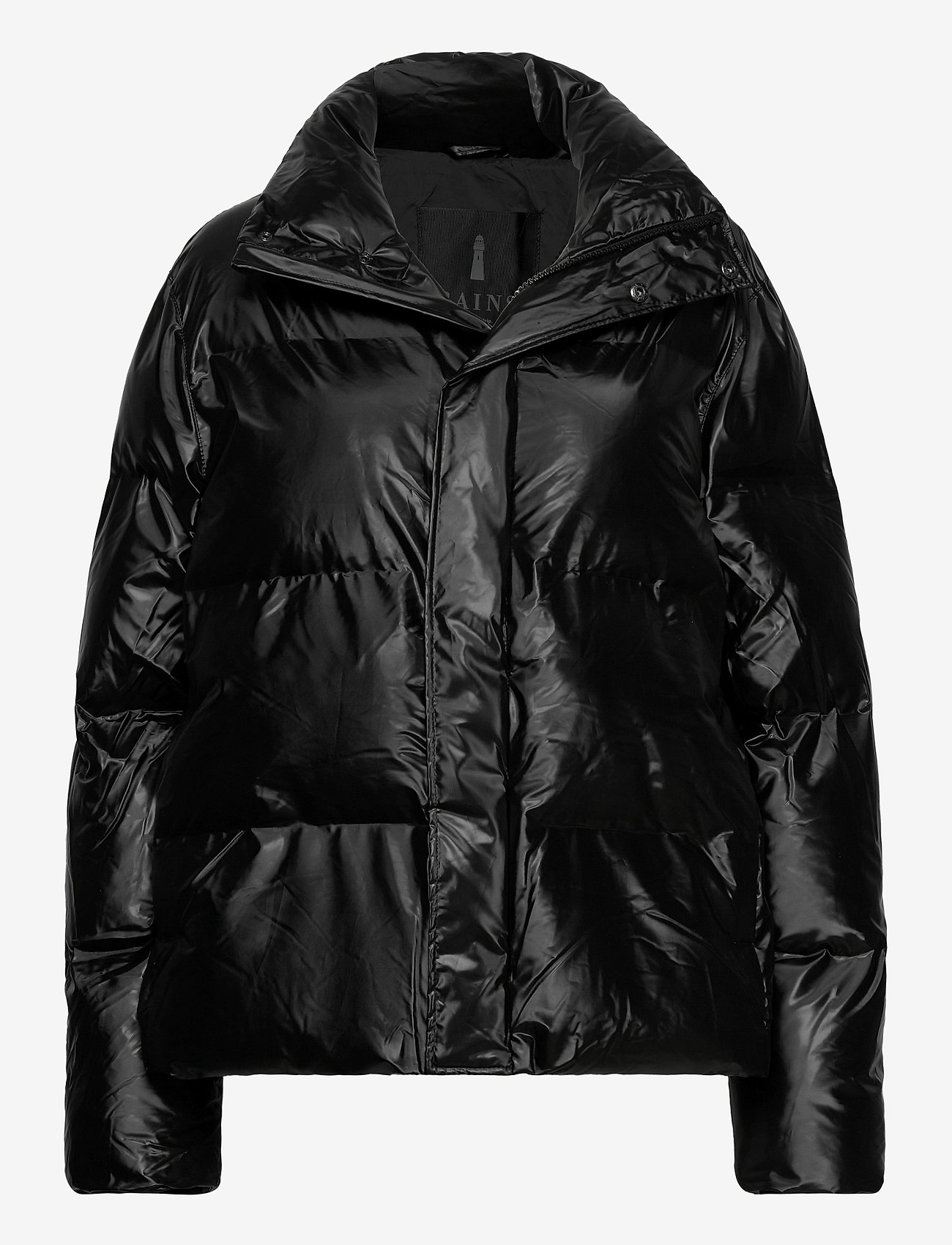 Rains - Boxy Puffer Jacket - 76 shiny black - 0