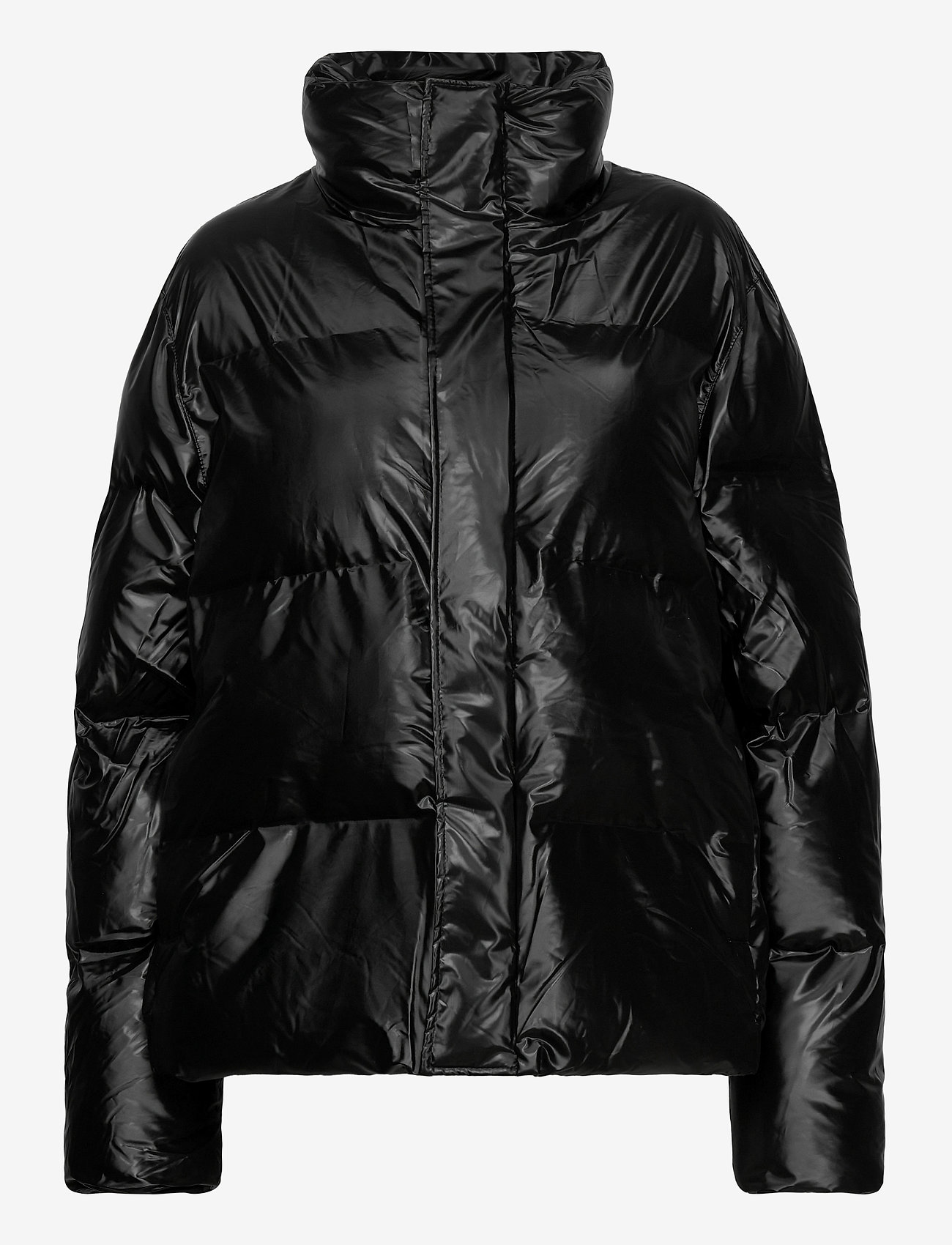 Rains - Boxy Puffer Jacket - 76 shiny black - 1