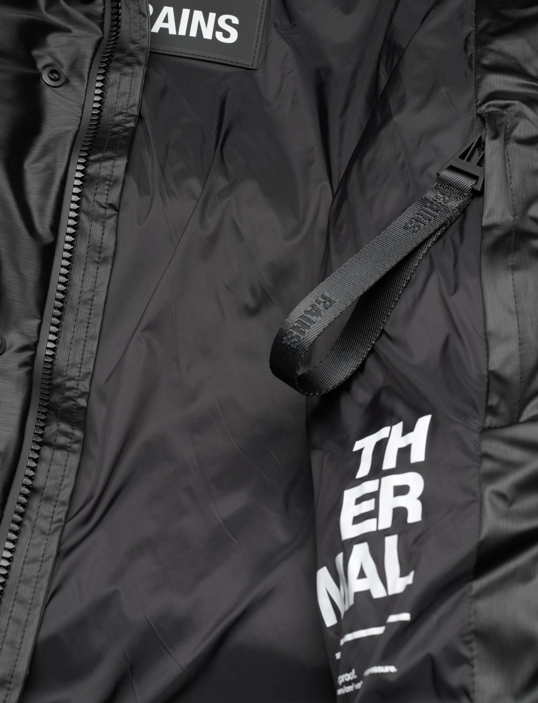 Black waterproof puffer jacket sales
