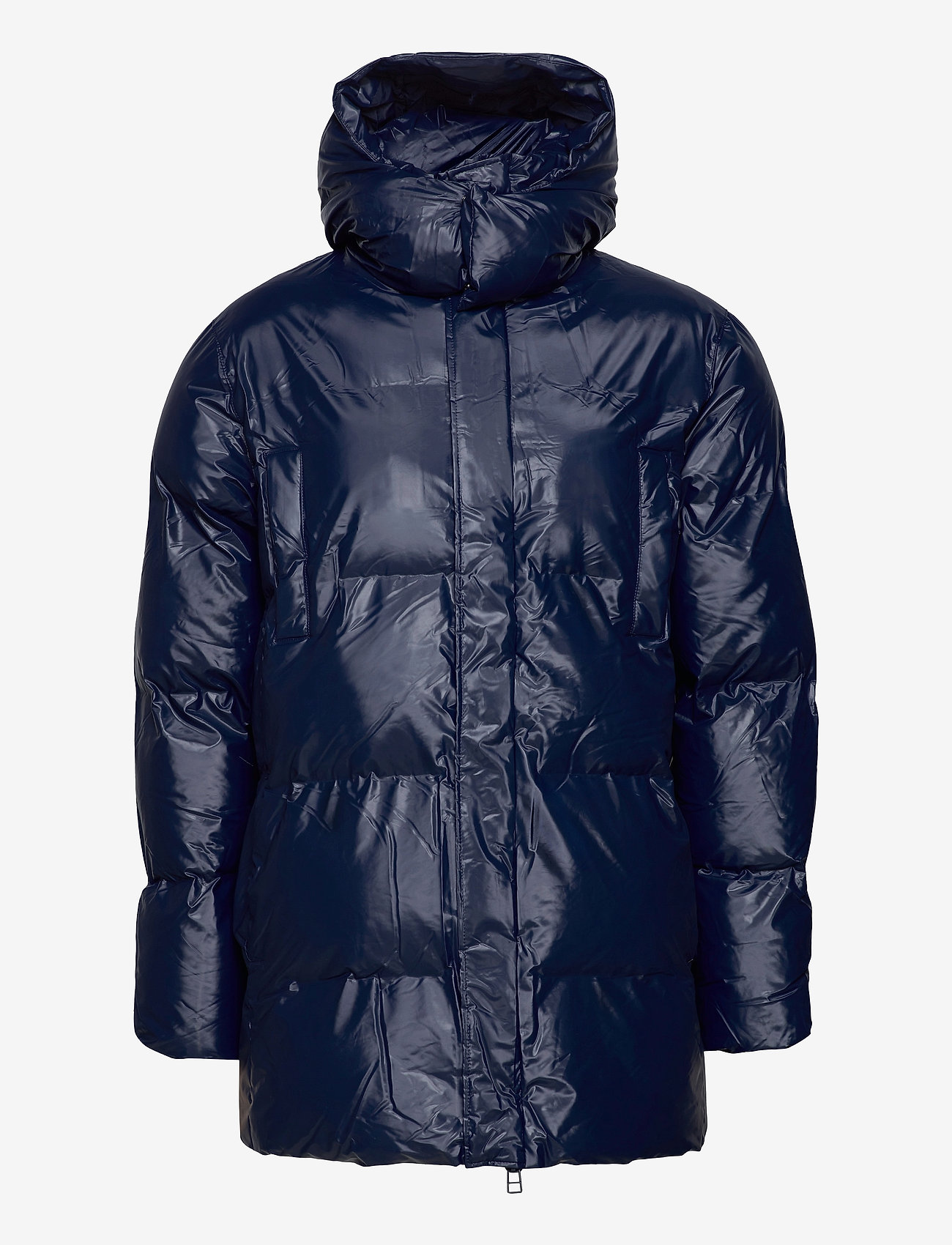 Rains - Hooded Puffer Coat - vinterjakker - 07 shiny blue - 0