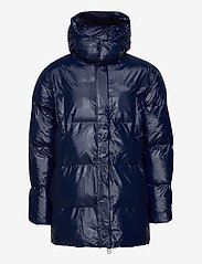 Rains - Hooded Puffer Coat - vinterjakker - 07 shiny blue - 0