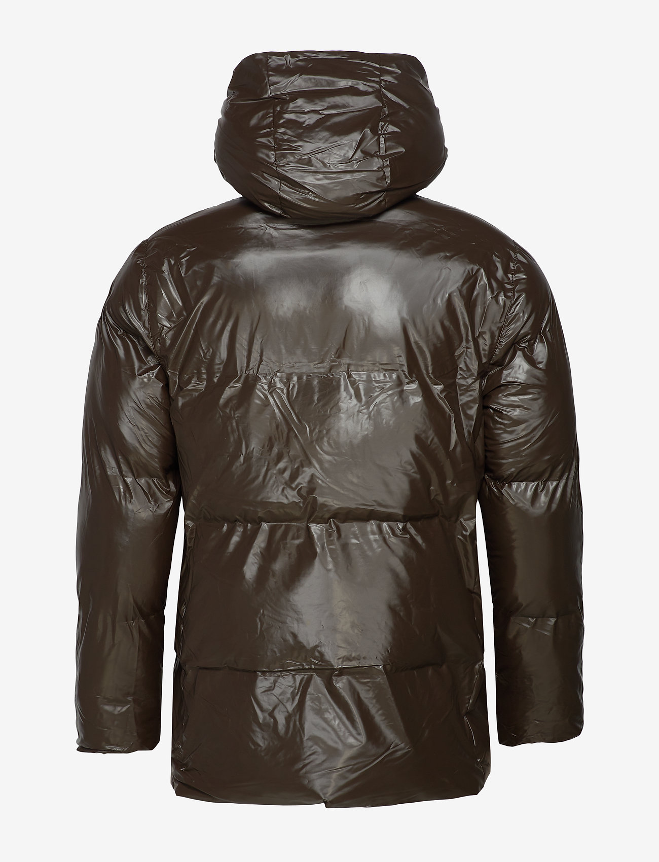Rains - Hooded Puffer Coat - shiny brown - 1