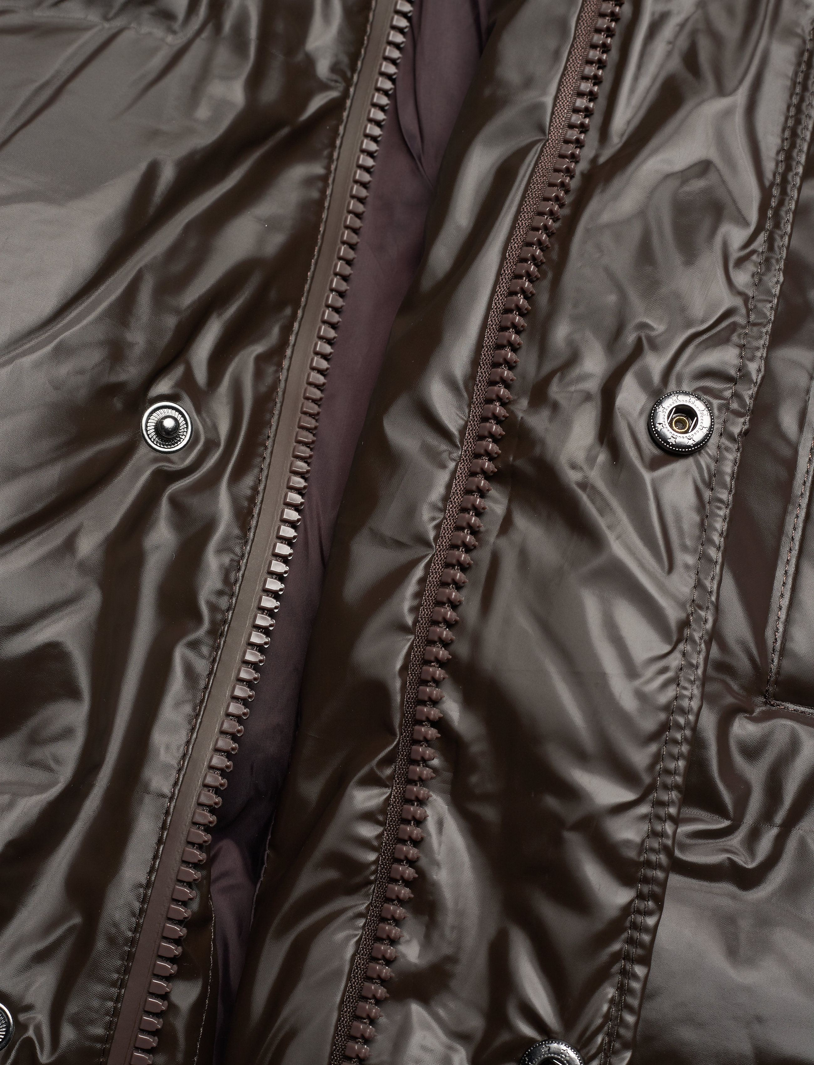 Rains - Hooded Puffer Coat - shiny brown - 4