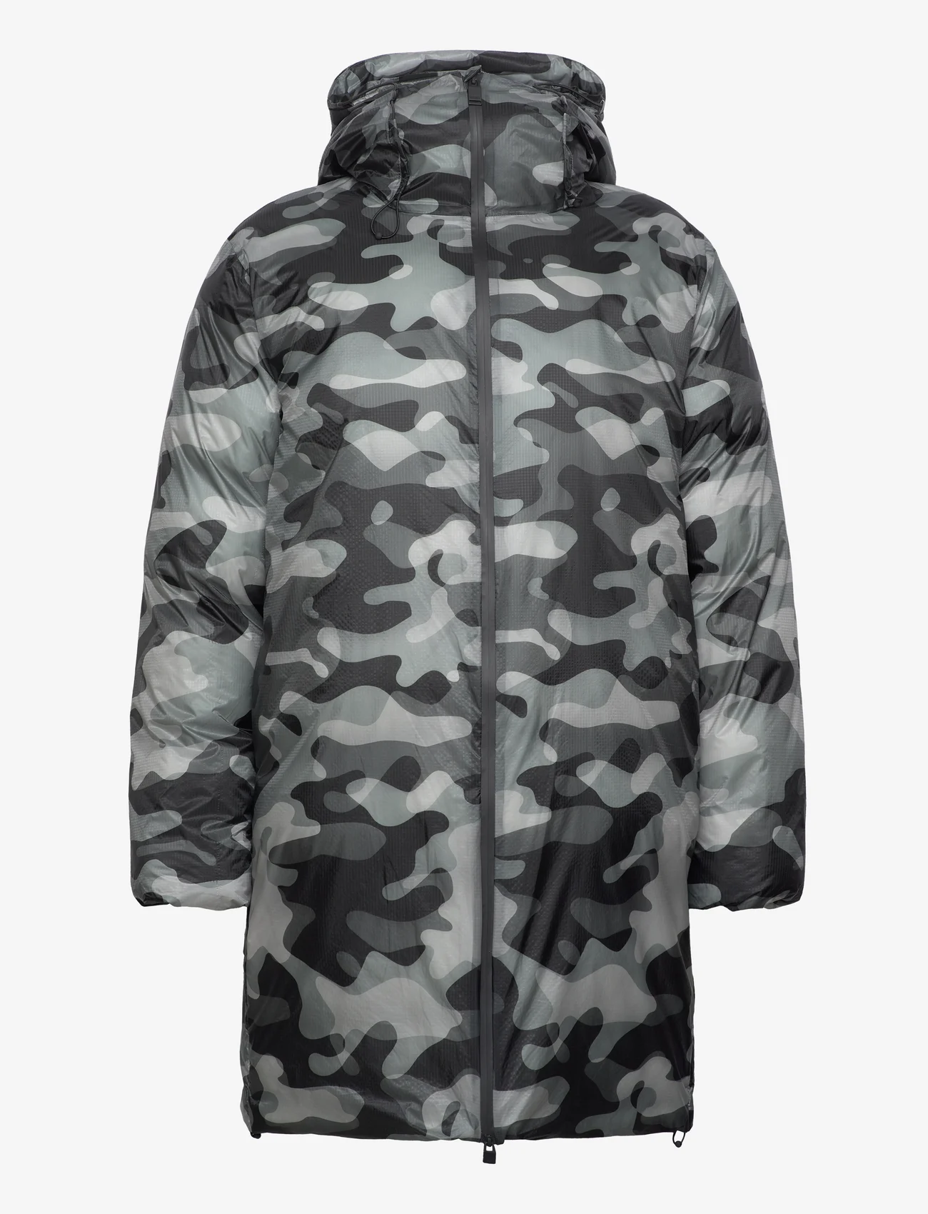 Rains - Kevo Long Puffer Jacket W4T4 - winter jackets - camo - 0