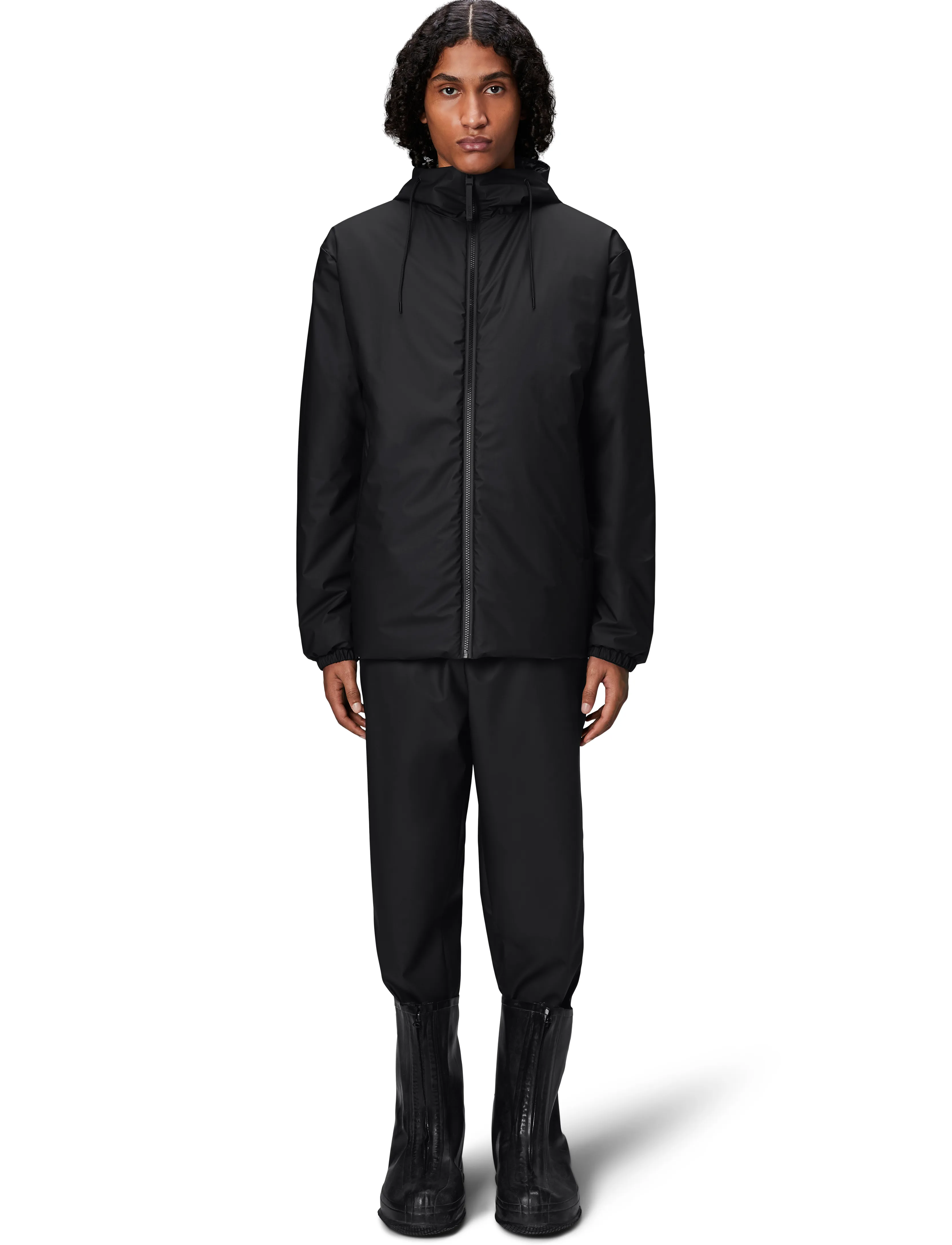 Rains Lohja Insulated Jacket W3T1, L, Jackets, Schwarz - Padded Frauen