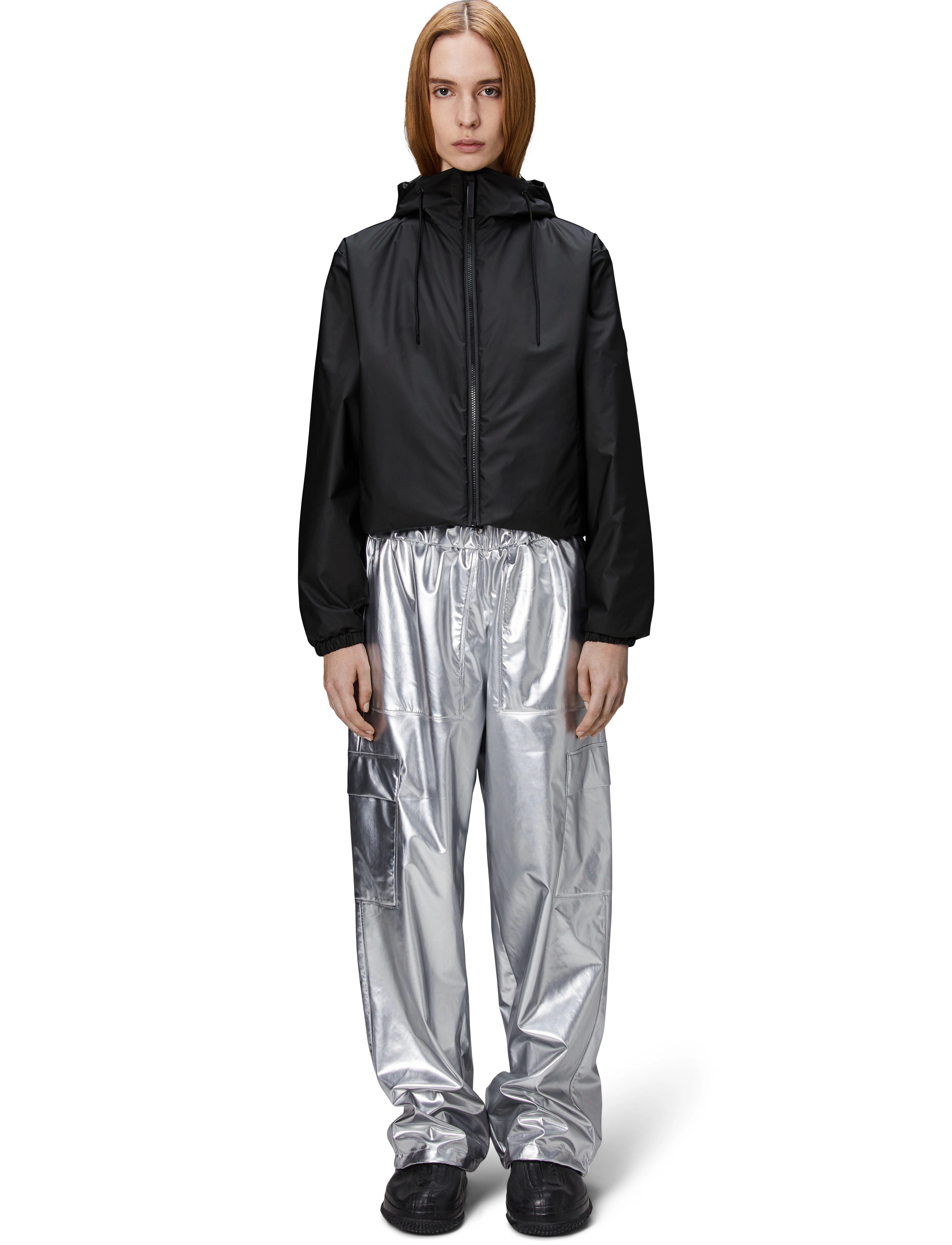 Rains Lohja Short Insulated Jacket W3T1, XS, Jackets, Schwarz - Light Frauen