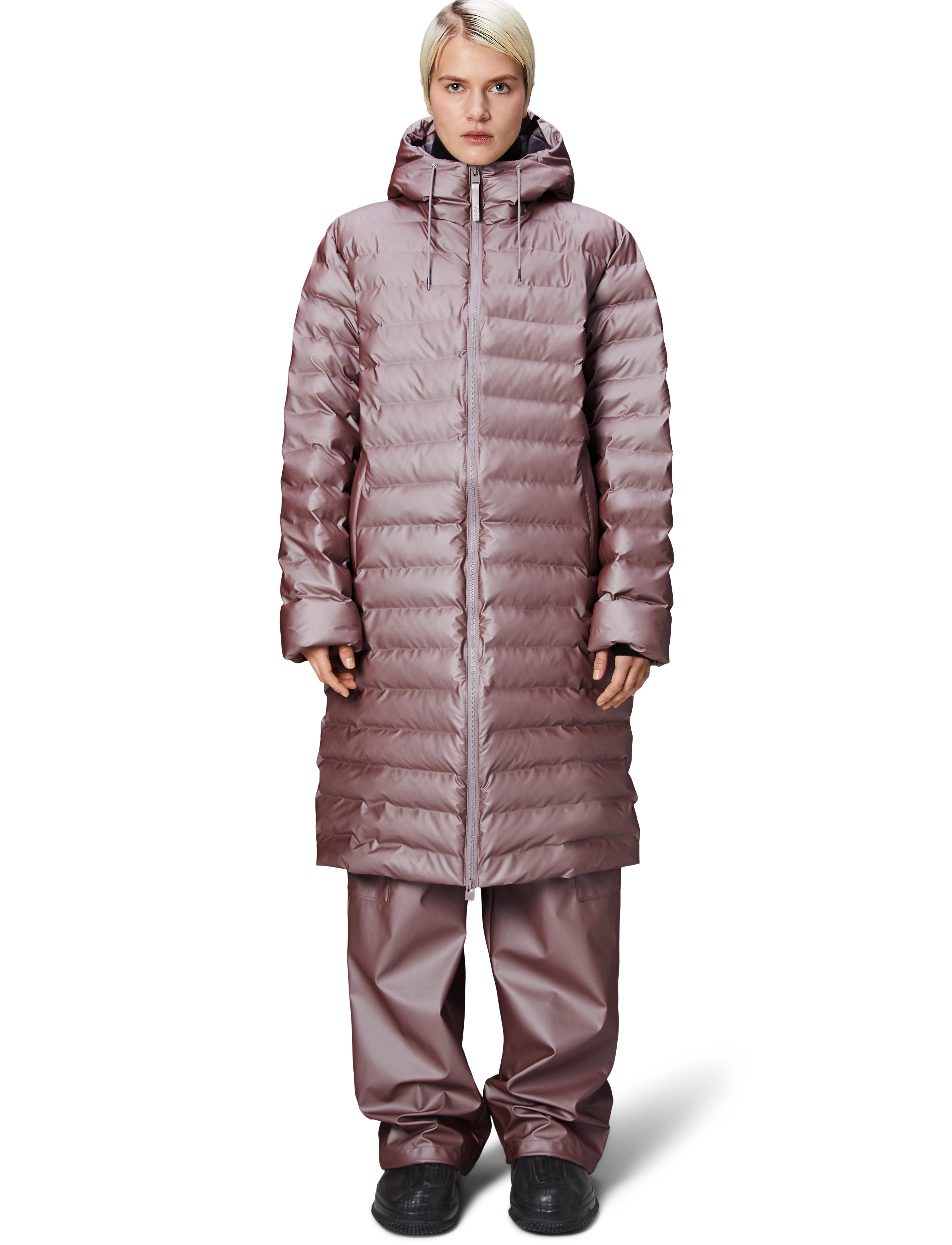 Rains Lohja Longer Puffer Jacket W3T3 - Kleidung - MUSE / pink/rose