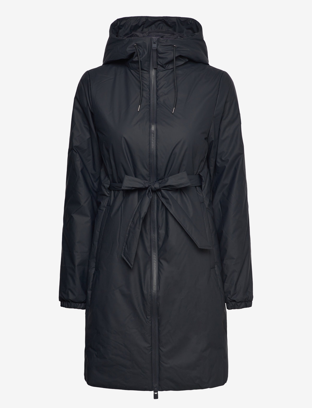 Rains - Lohja Long Insulated Curve Jacket W3T2 - regnjakker - navy - 1