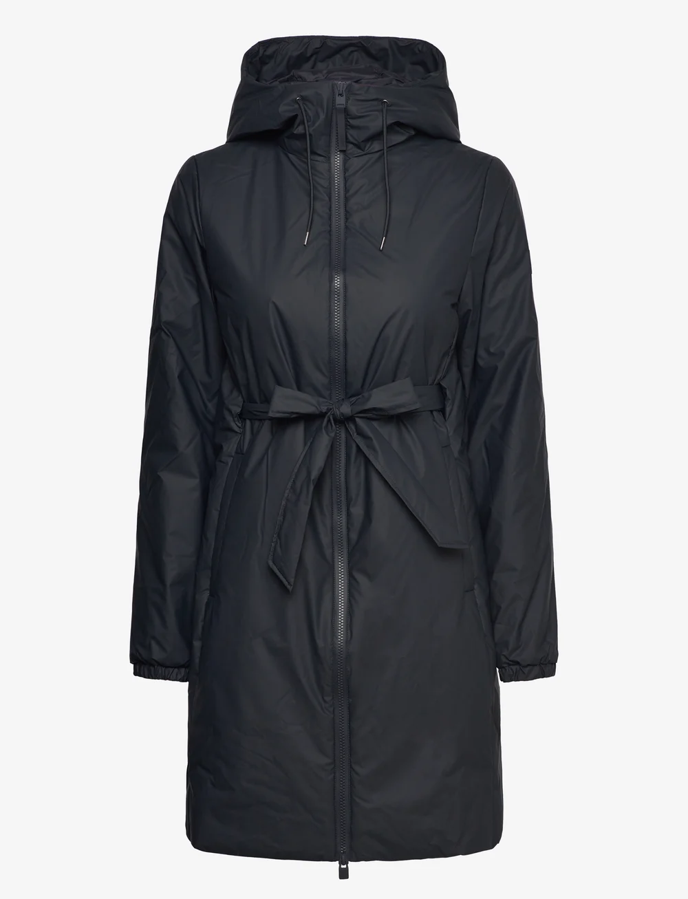 Rains - Lohja Long Insulated Curve Jacket W3T2 - regenmäntel - navy - 1