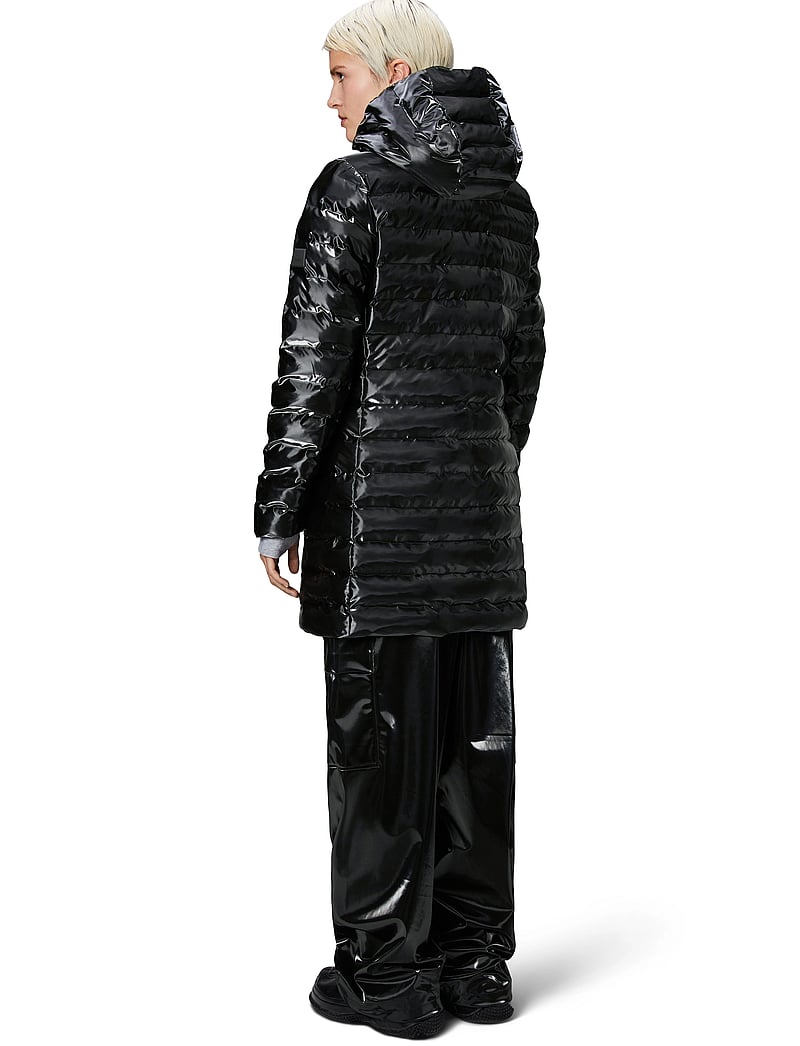 Rains - Lohja Long Puffer Curve Jacket W3T3 - daunenjacken - night - 3
