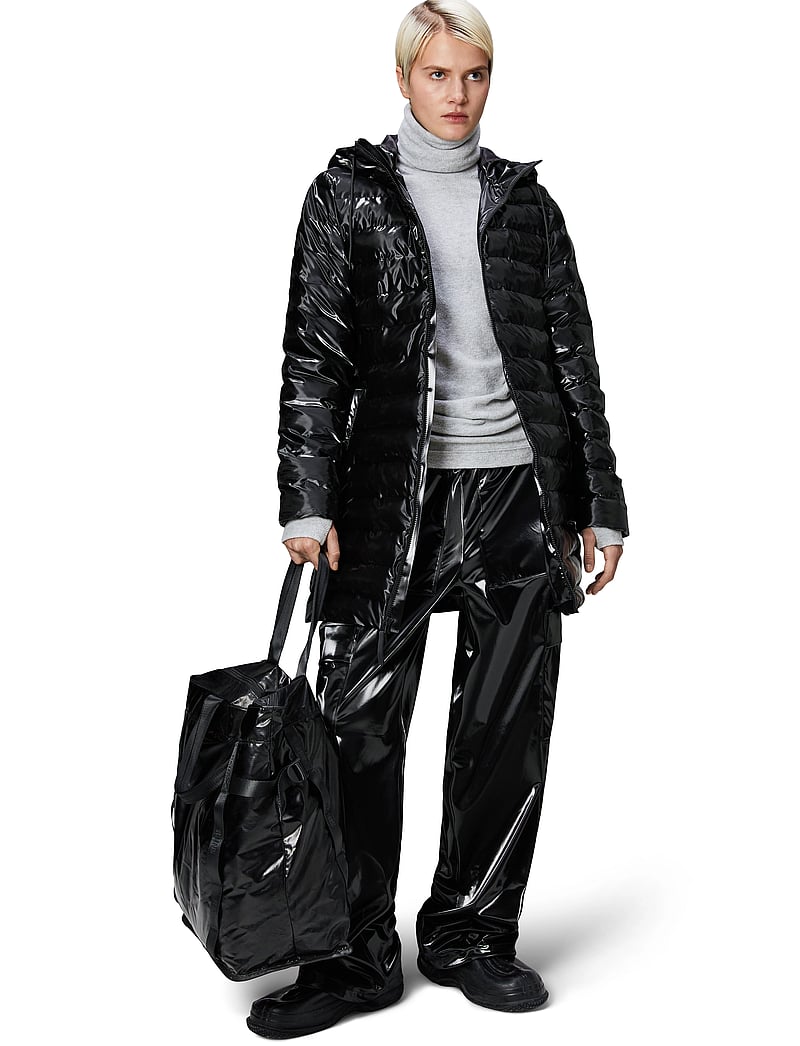 Rains - Lohja Long Puffer Curve Jacket W3T3 - daunenjacken - night - 4