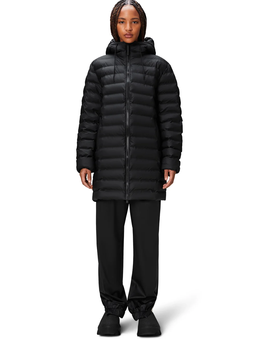 Rains - Lohja Long Puffer Jacket W3T3 - fodrade jackor - black - 0