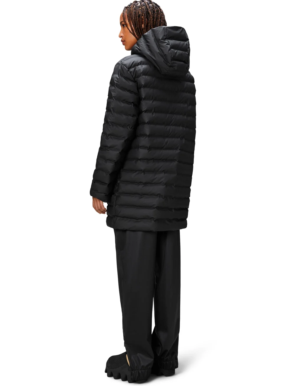 Rains - Lohja Long Puffer Jacket W3T3 - fodrade jackor - black - 3