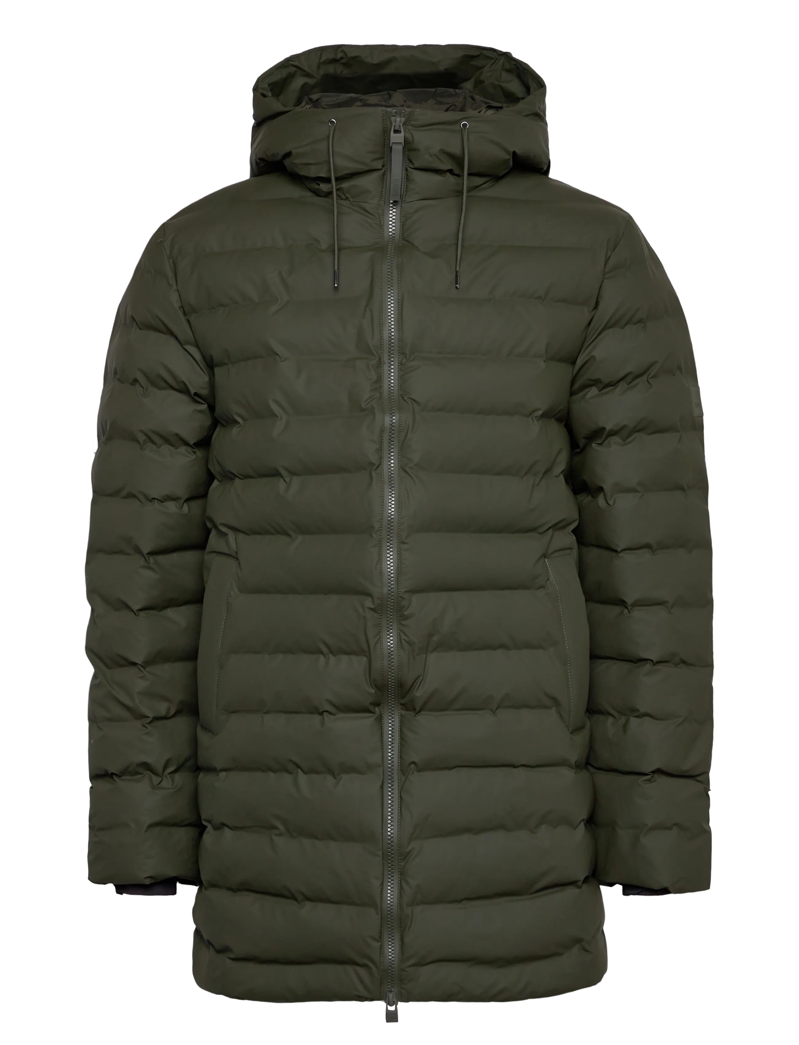 RAINS Lohja Long Puffer Jacke W3T3 Grün - S - Damen