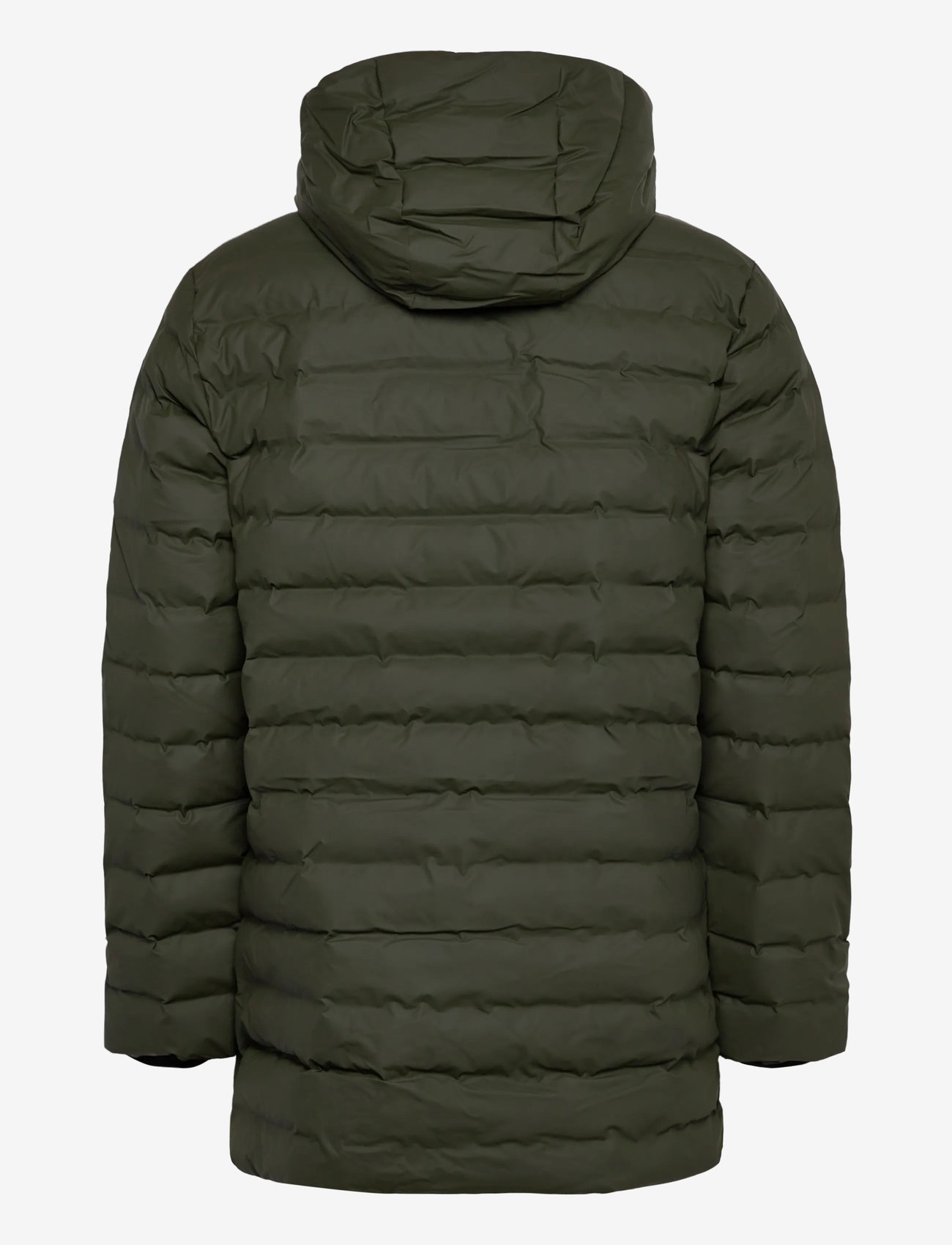Rains - Lohja Long Puffer Jacket W3T3 - talvejoped - green - 1