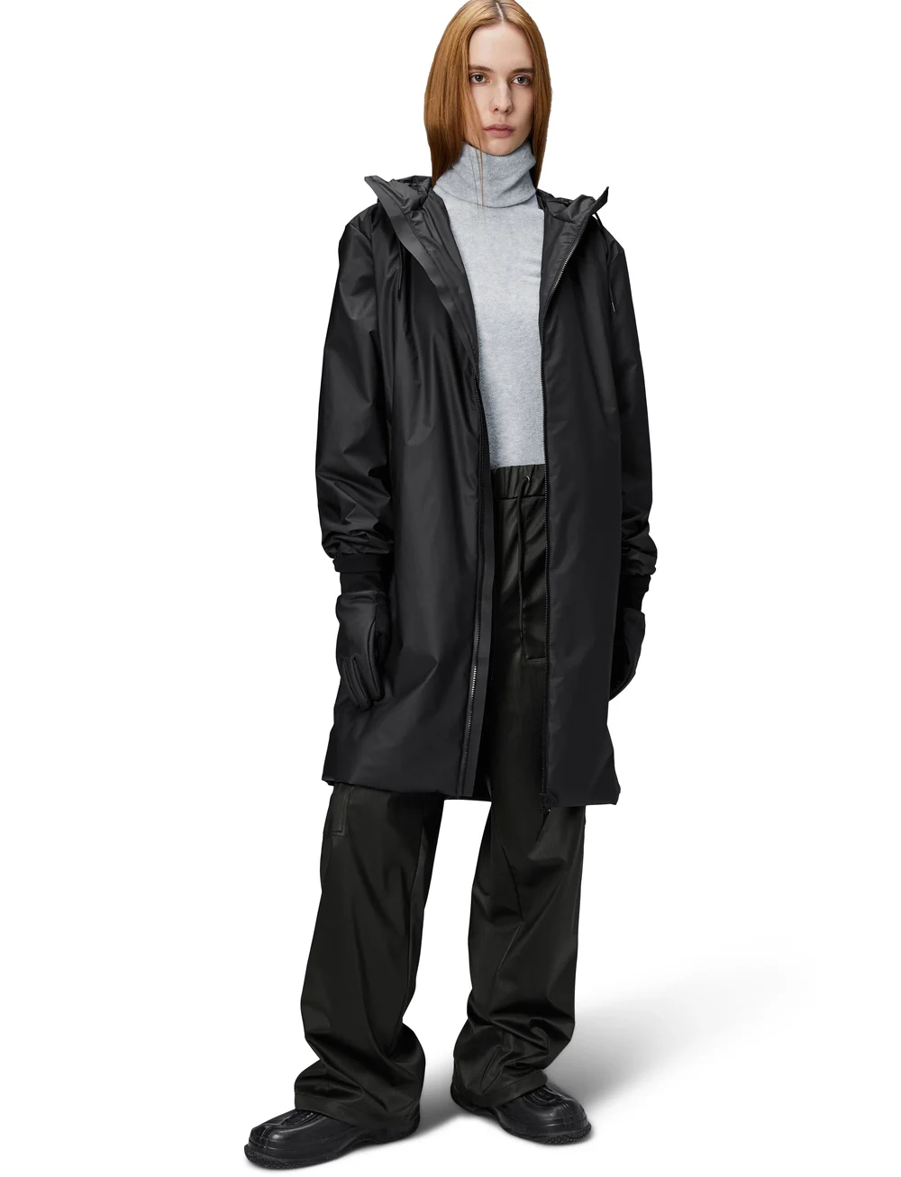 Rains - Lohja Longer Insulated Jacket W3T2 - tunna jackor - black - 4