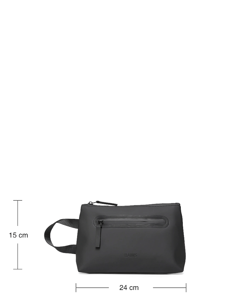 Rains - Cosmetic Bag Zip W3 - veekindlad kotid - black - 4