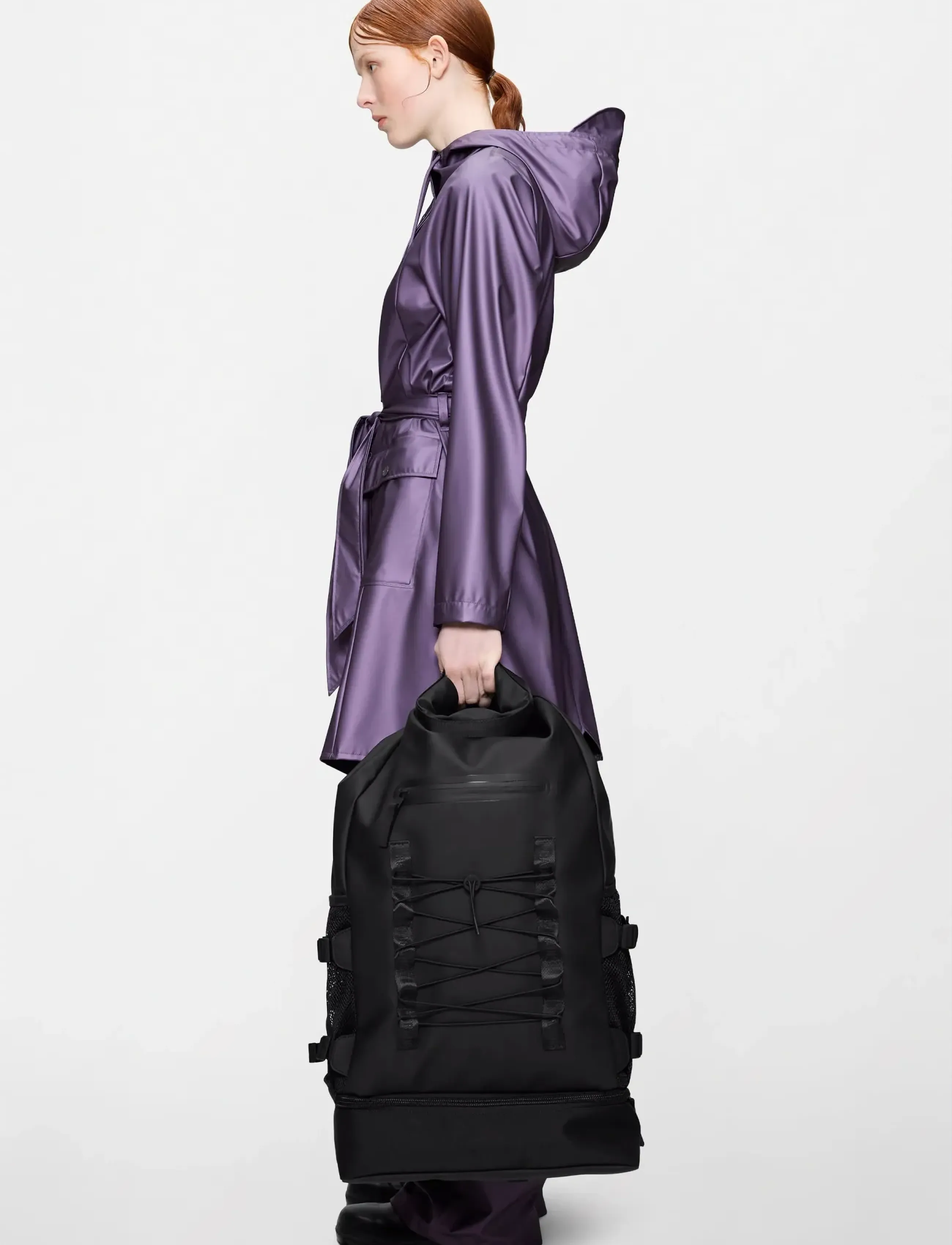 Rains - Trail Mountaineer Rolltop Large W3 - rolltop backpacks - black - 5