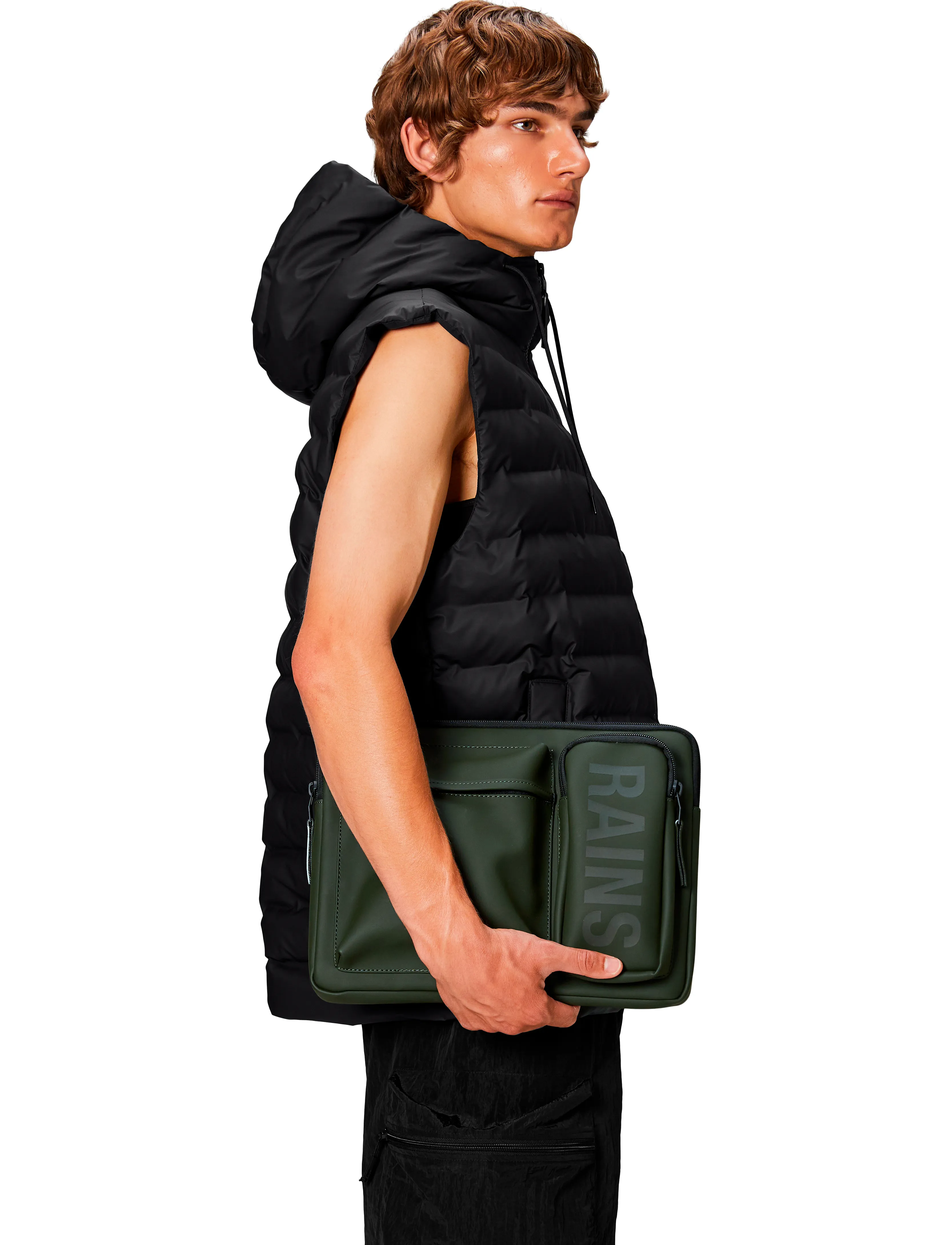 Rains Texel Laptop Case 13''/14'' W1, Mænd, Laptop Taske, Grøn, Str: ONE SIZE