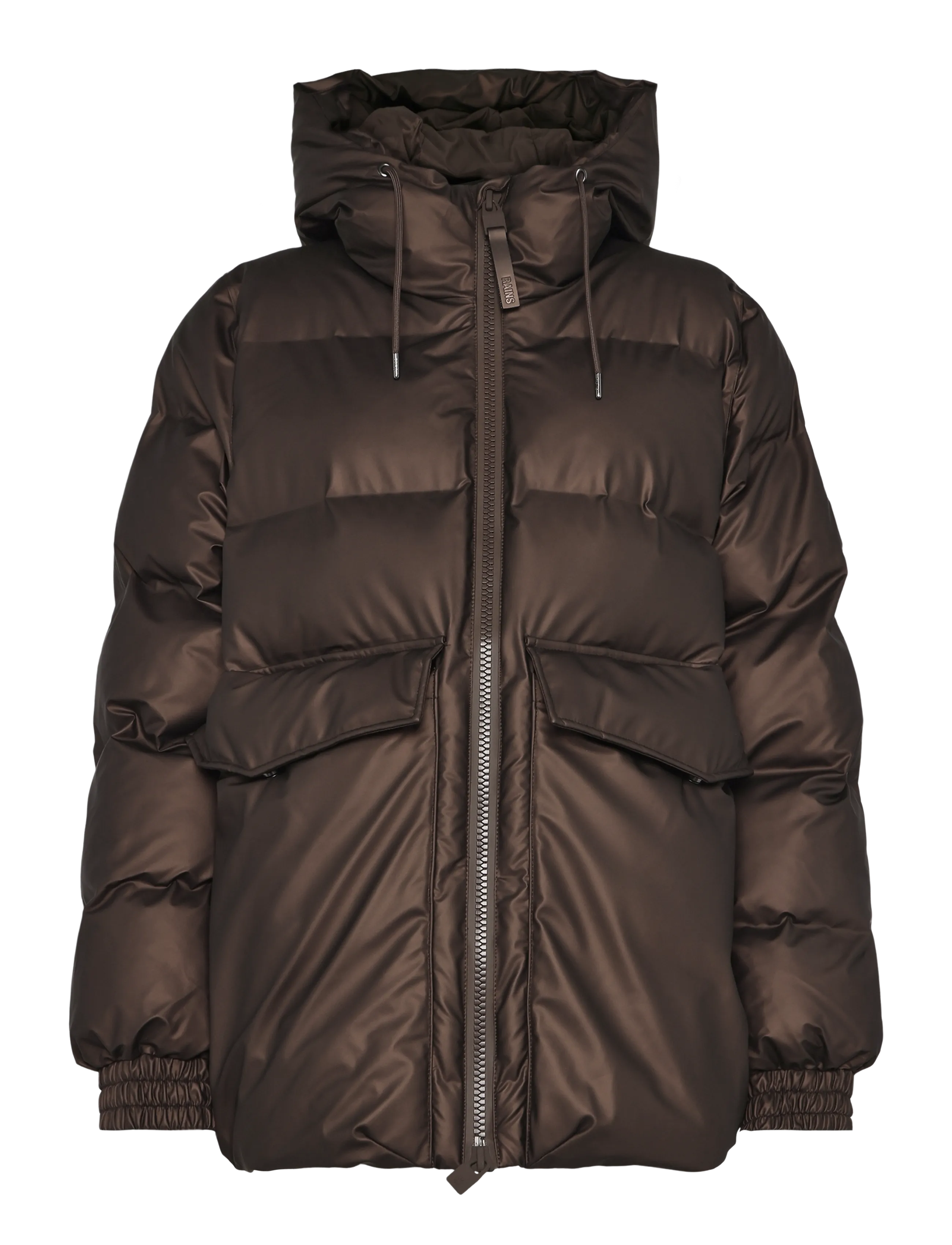 Rains Alta A-Line Puffer W Jacket W3T3 - Winter jackets - COMET / brown