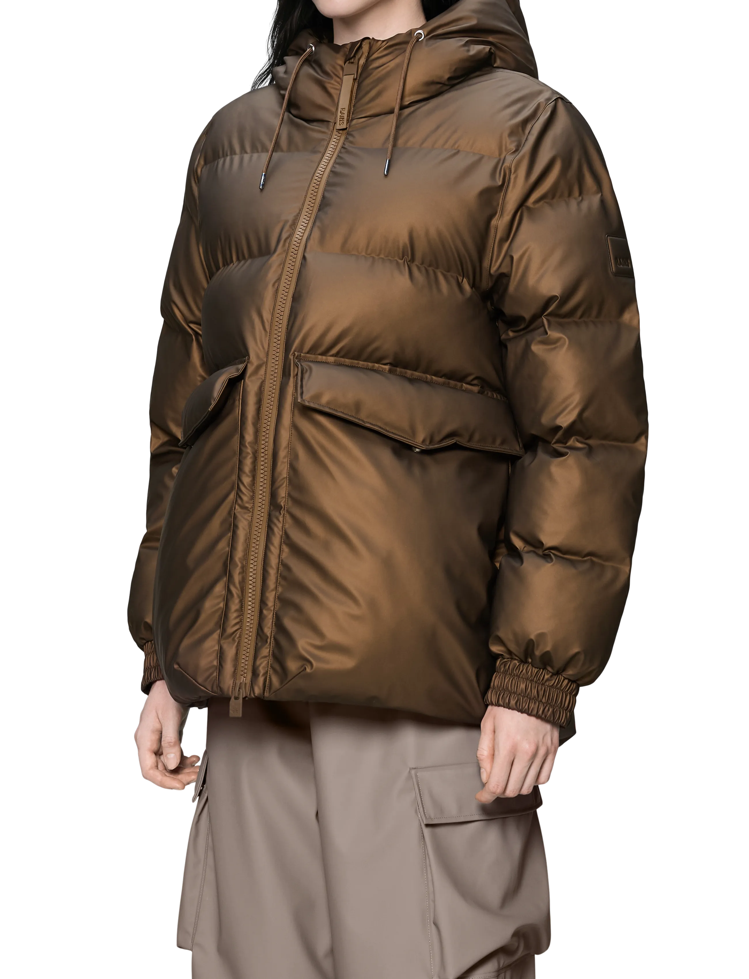 Rains - Alta A-Line Puffer W Jacket W3T3 - talvejoped - comet - 4