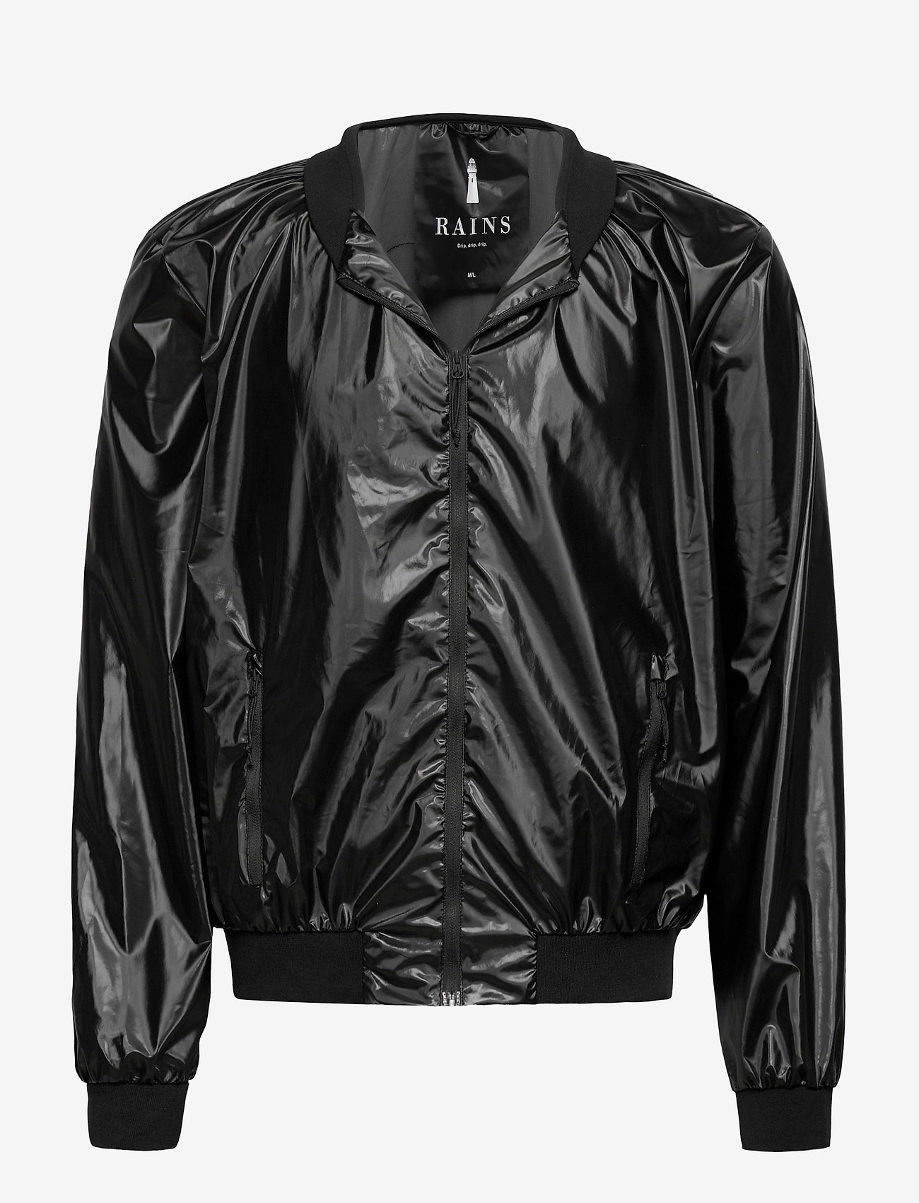 City Bomber Jacket - SHINY BLACK