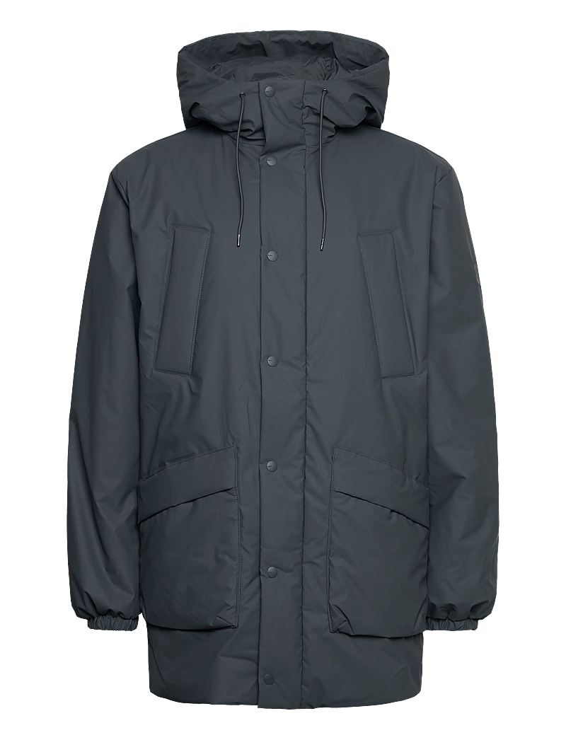 Rains - Lohja Long Insulated Cargo Jacket W3T2 - gefütterte jacken - lagoon - 0