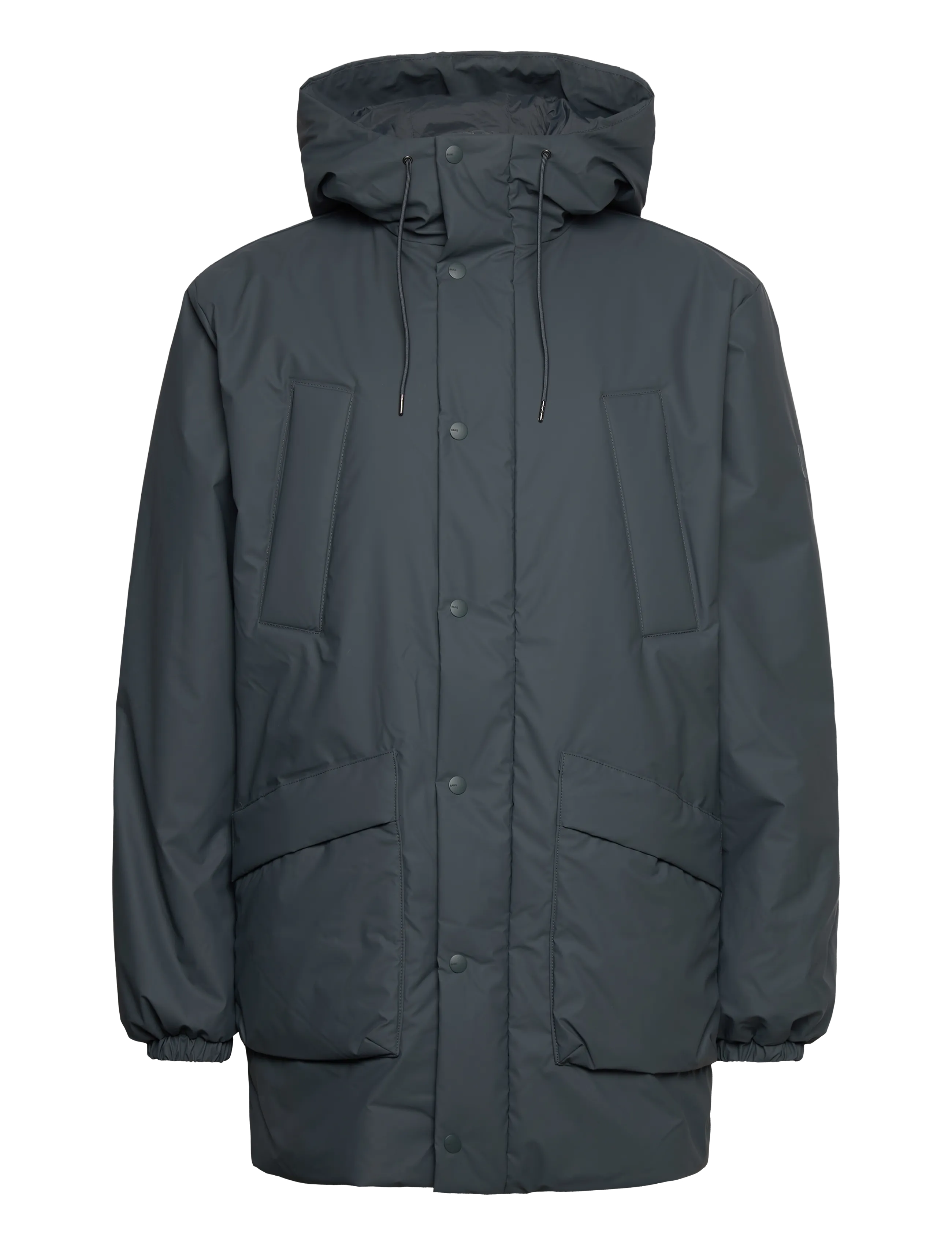 Rains Lohja Long Insulated Cargo Jacket W3T2 - Overtøj - LAGOON / grey