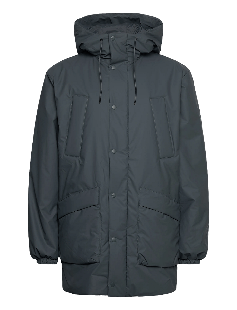 Rains - Lohja Long Insulated Cargo Jacket W3T2 - dunjackor - lagoon - 0