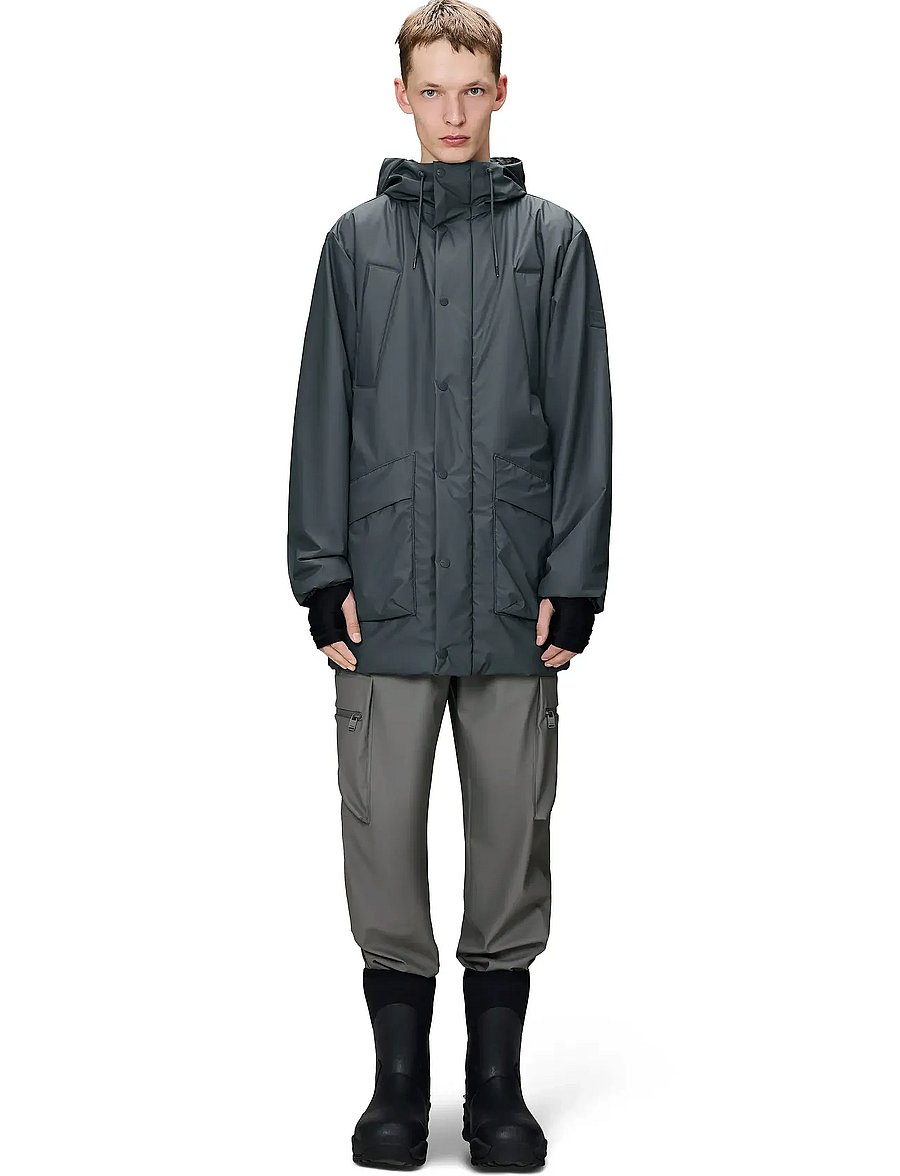 Rains - Lohja Long Insulated Cargo Jacket W3T2 - dunjackor - lagoon - 2