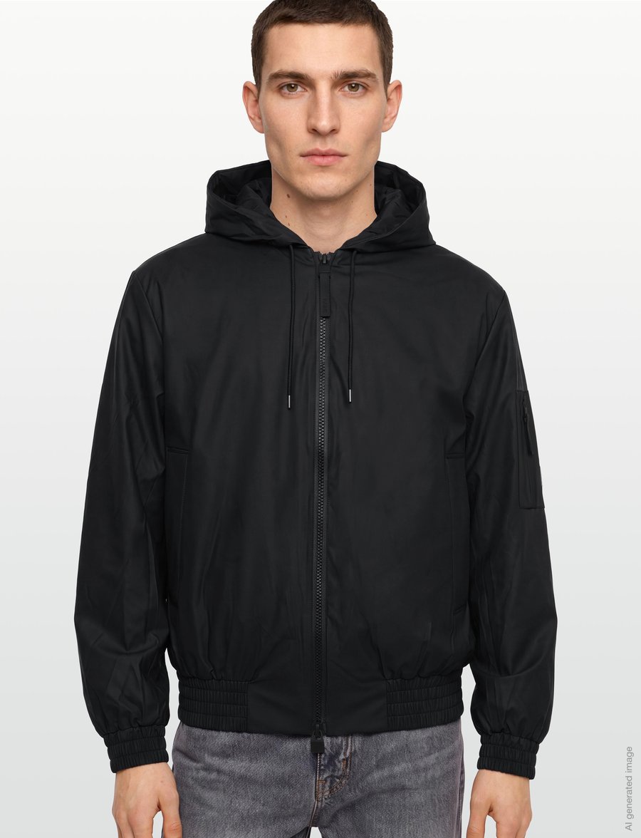 Rains - Lohja Insulated Bomber Jacket W3T1 - forårsjakker - black - 3