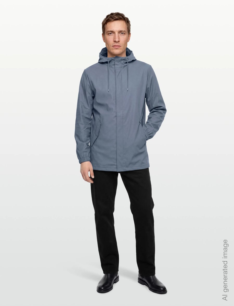 Rains - Fishtail Jacket W3 - vihmamantlid - blue dusk - 4