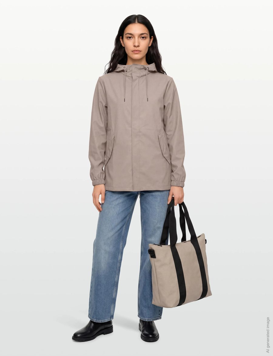 Rains - Fishtail Jacket W3 - lietusmēteļi - cinder - 0