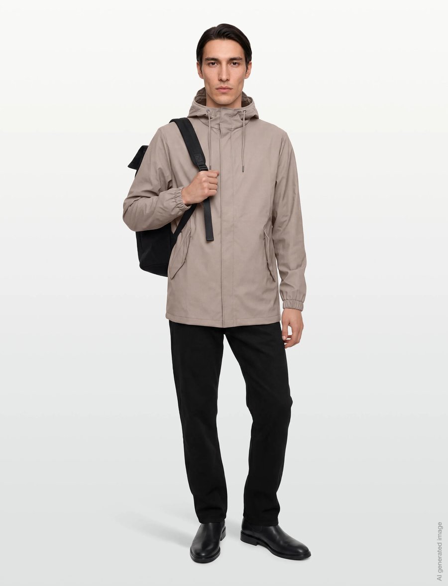 Rains - Fishtail Jacket W3 - lietusmēteļi - cinder - 4