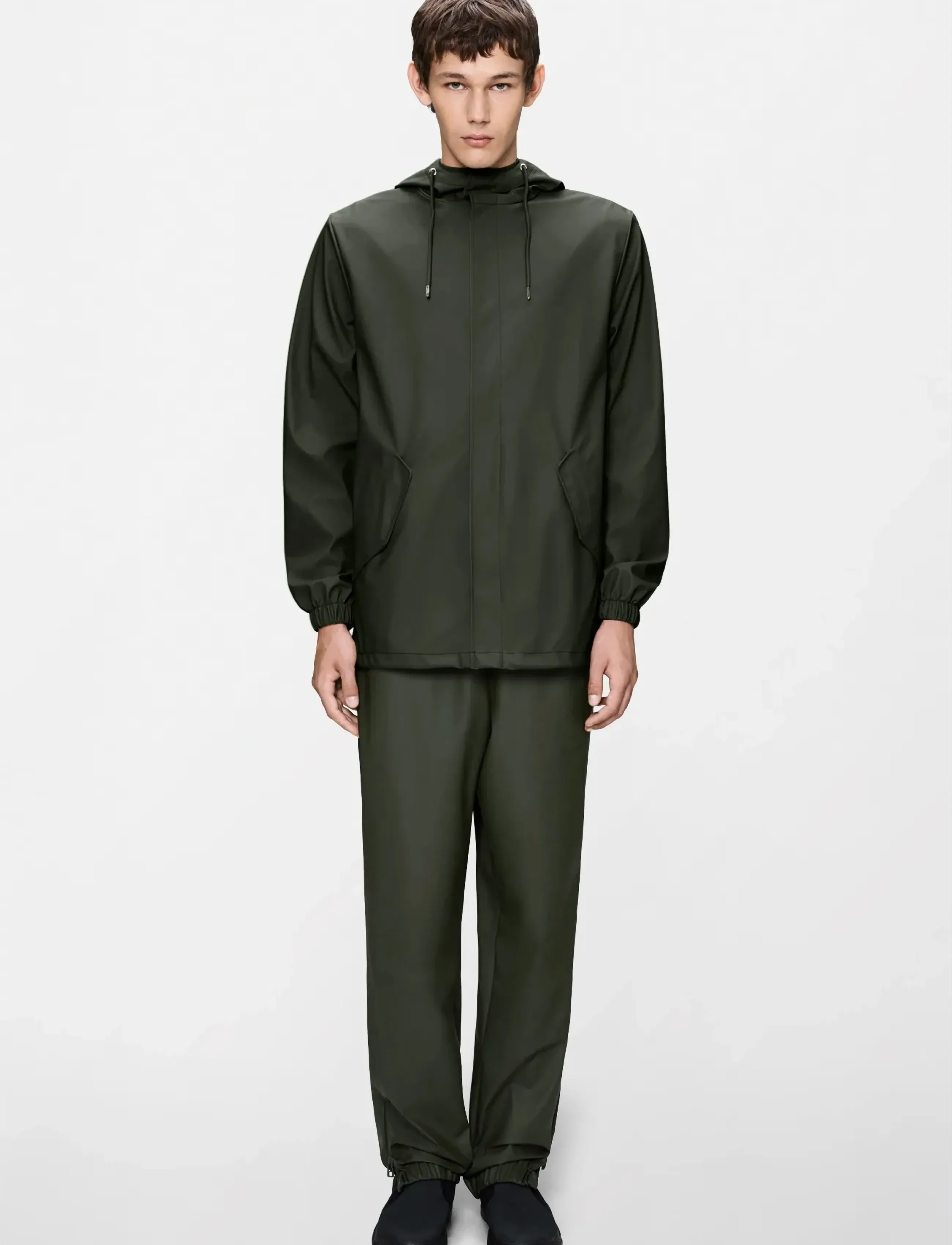 Rains Fishtail Jacket W3, S, Rainwear, Khakigrün - Rain Coats, Frauen