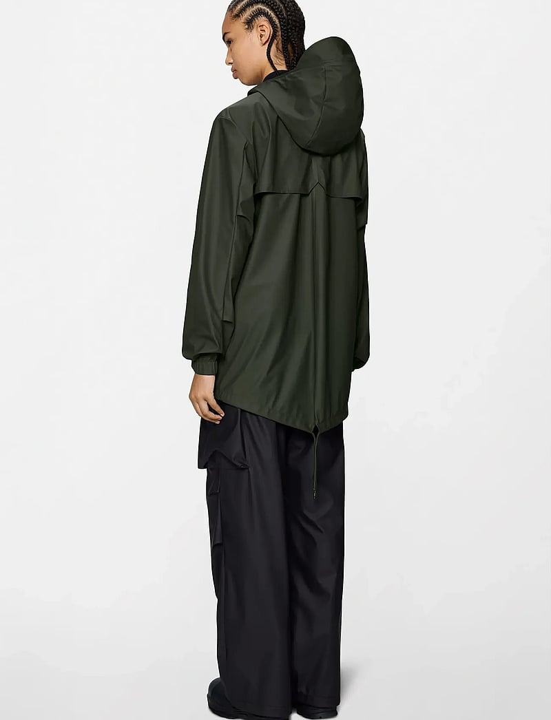 Rains - Fishtail Jacket W3 - vihmamantlid - green - 3