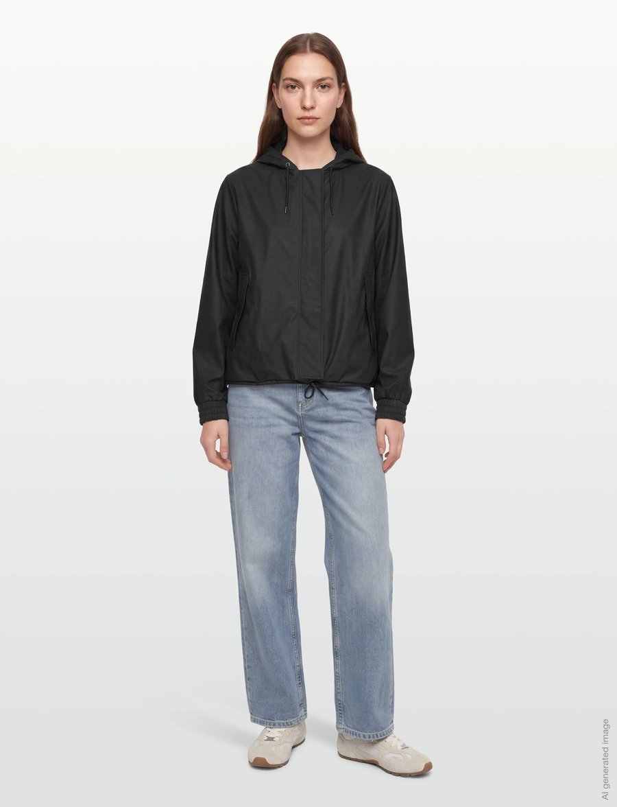 Rains - String W Jacket W3 - vihmamantlid - black - 0